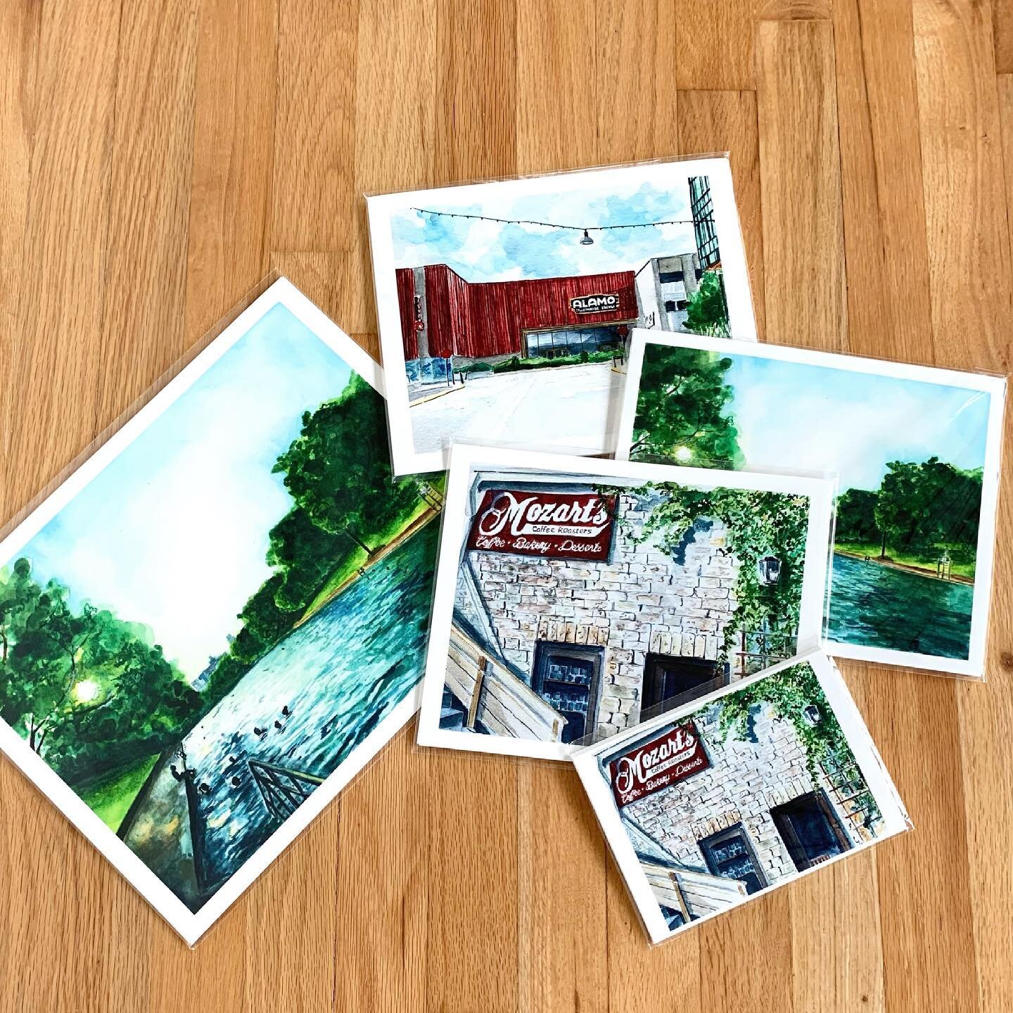 🚨 NEW PRINT ALERT! Just added these stunnas to the print shop! And also offering my first official 11x14&rdquo; print of Barton Springs! 🌵