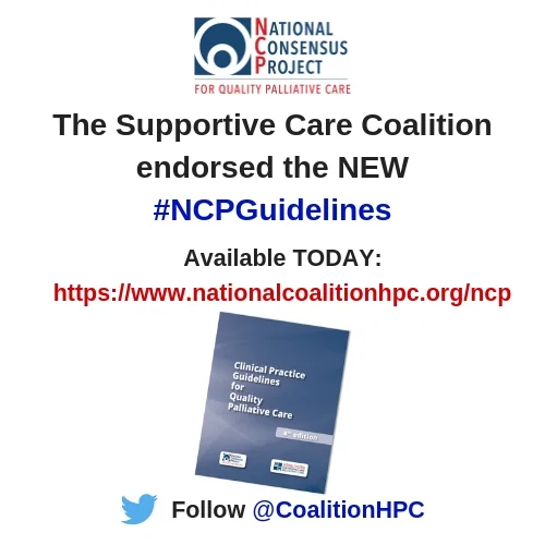 Supportive Care Coalition Endorses New NCP Guidelines for Quality Palliative Care