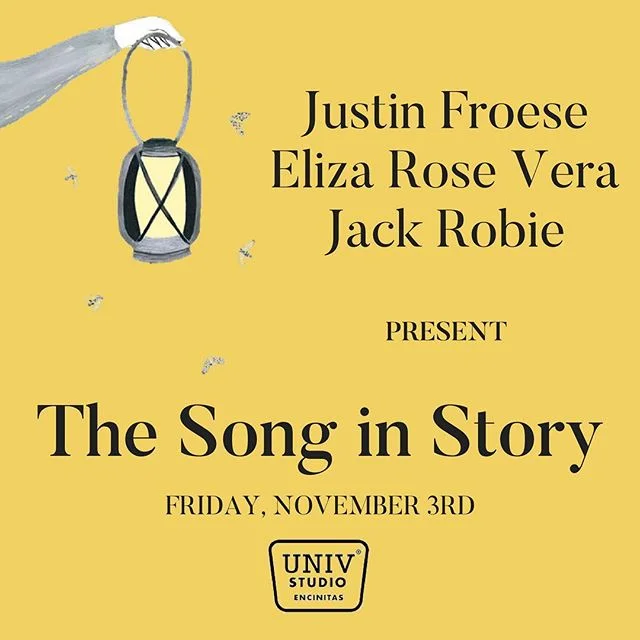 Friends!  I&rsquo;m SO thrilled to be bringing this magical musical event to my San Diego community. Join myself with fellow artists @Elizarosevera and @justjacck for ✨The Song in Story✨  Friday, Nov. 3rd at UNIV Studios Encinitas.  Ticket link in BI