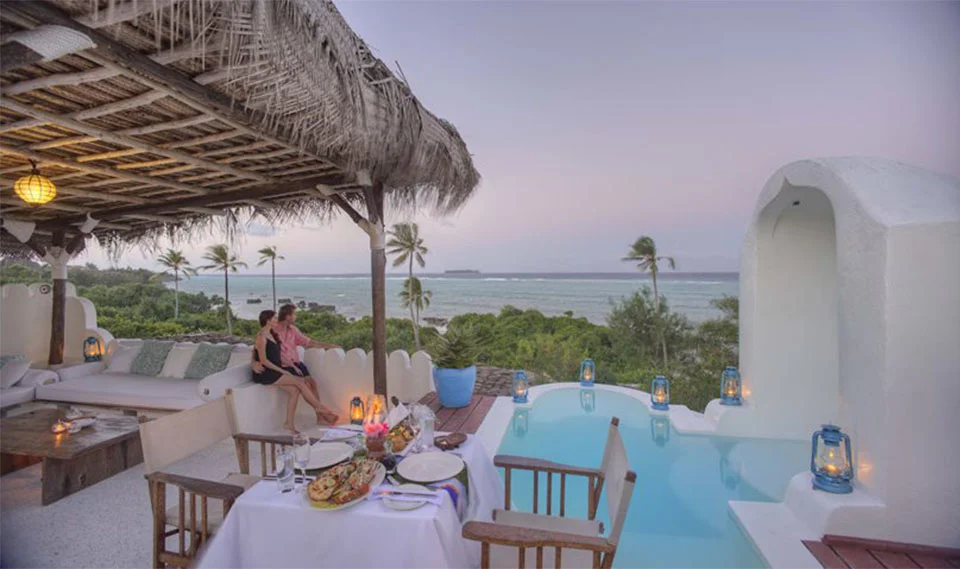 Matemwe Retreat This peaceful spot sits just off the coast is the world-famous Mnemba Atoll, said to provide some of the best diving and snorkelling on the continent. Enjoy your private villa and food at this unique lodge.