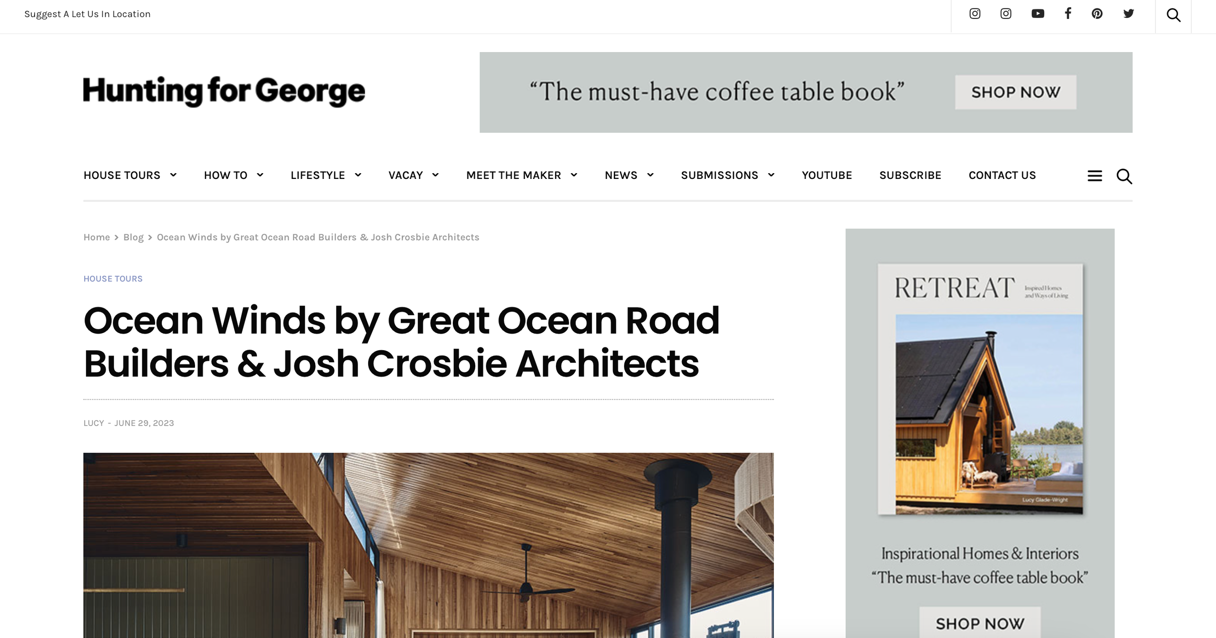 Hunting for George: Ocean Winds by Great Ocean Road Builders &amp; Josh Crosbie Architects