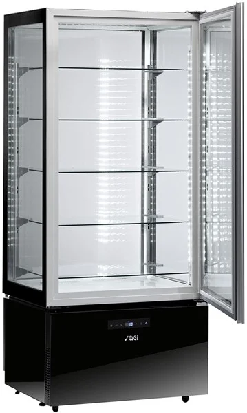 KP8QA UPRIGHT REF.DISPLAY UNIT+2/+10°C,BLACK POLISH.ST. Temperature ranges, °C+2/+10 Dimensions (LxDxH), cm 80,5 x 64,5 x 184
