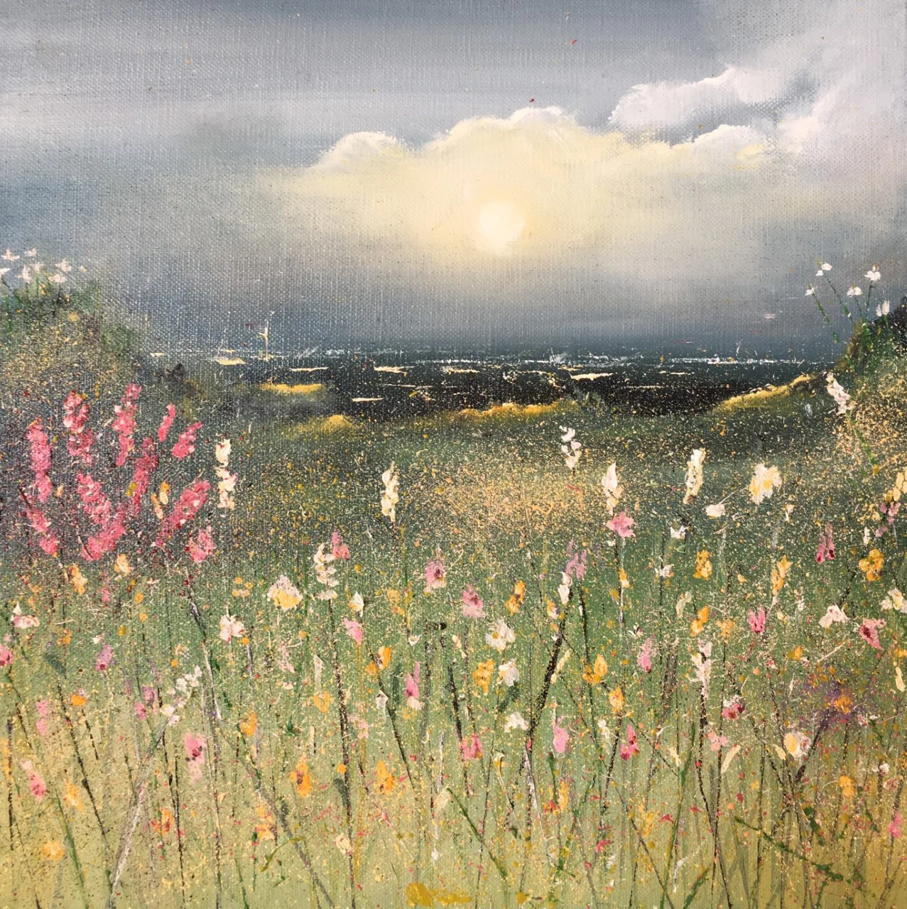 “Over Porthcurno” Oil on Panel. Sold