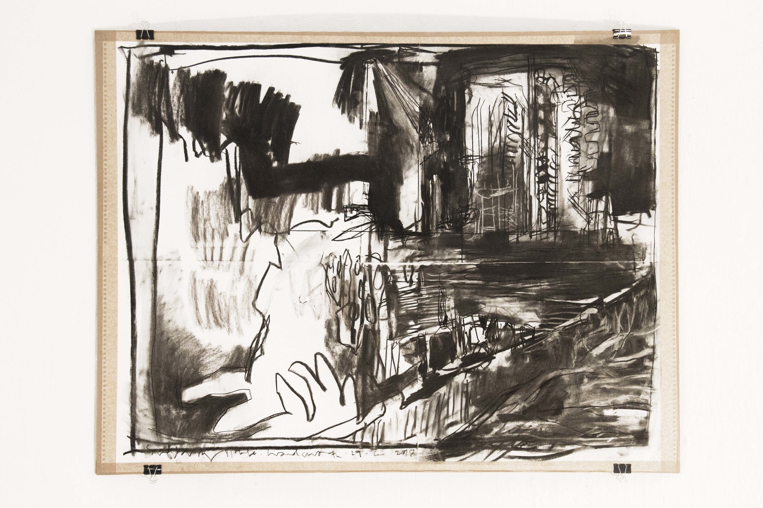 Arthur Laidlaw, Charcoal on Paper, 2018