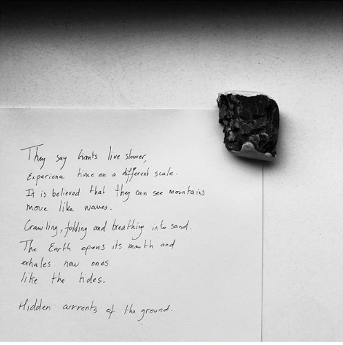 Part of the series 'Homies', Tais Bean, Poem and rock, 2018