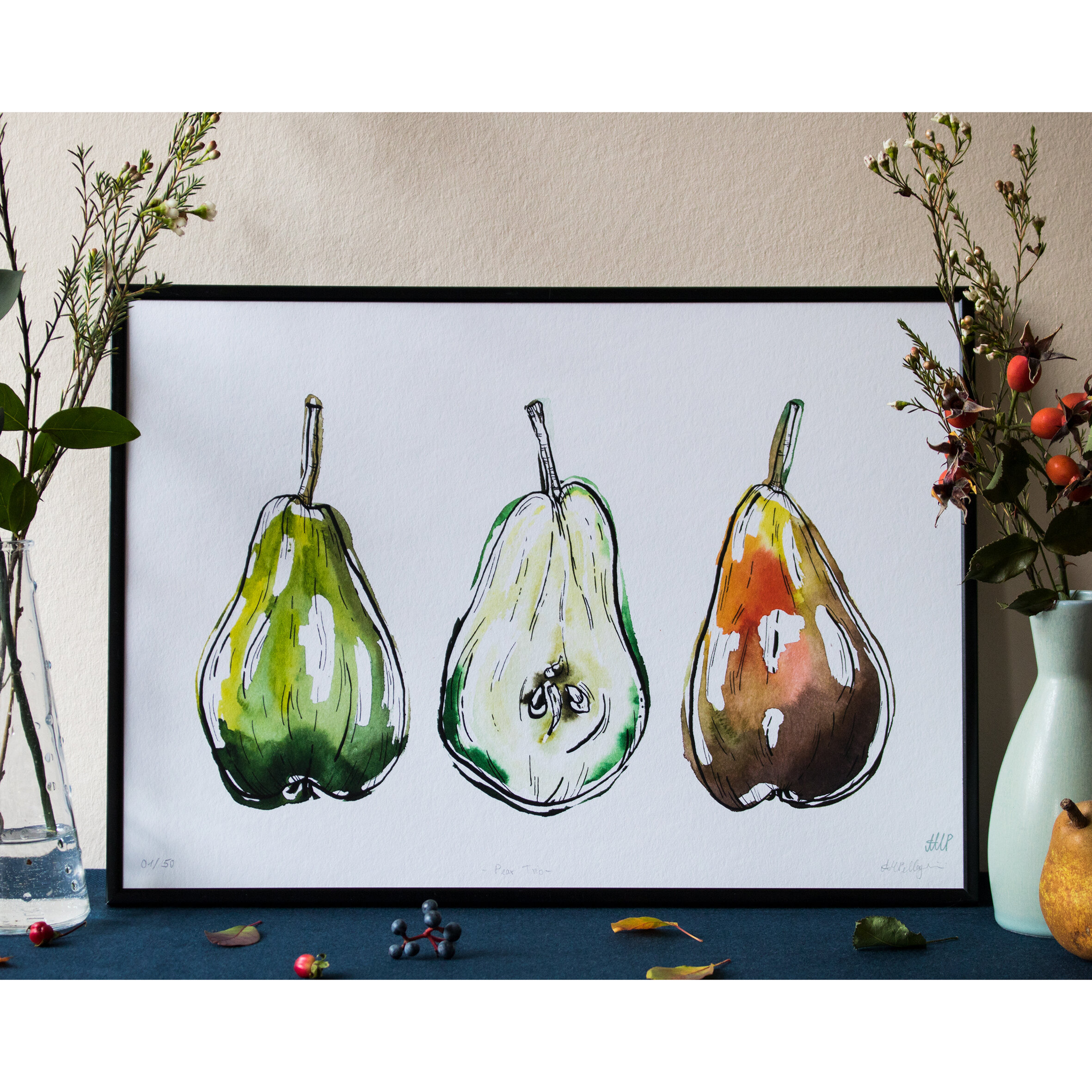 Pear Trio - Giclée Print