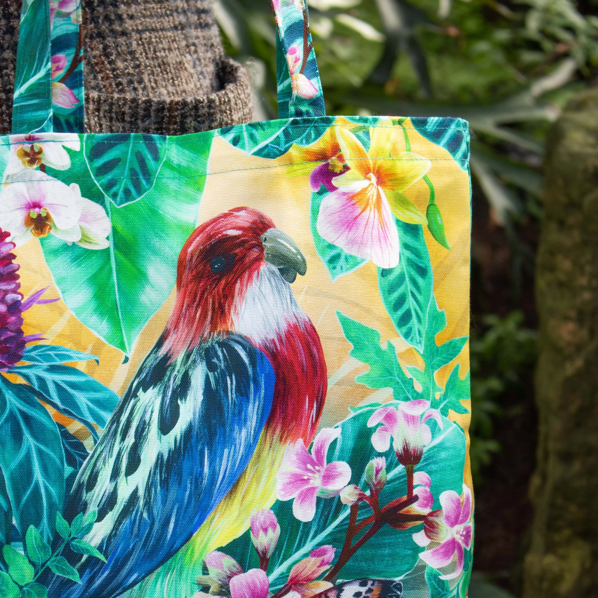 The Bees Garden Printed Cotton Tote Bag AMPellegrini Art Design the-bees-garden-printed-cotton-tote-bag-ampellegrini-art-design