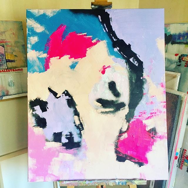 Abstract✨ #artwork #artabstract #painting #colors #pink#atelier #art #geneva #nmerzoug