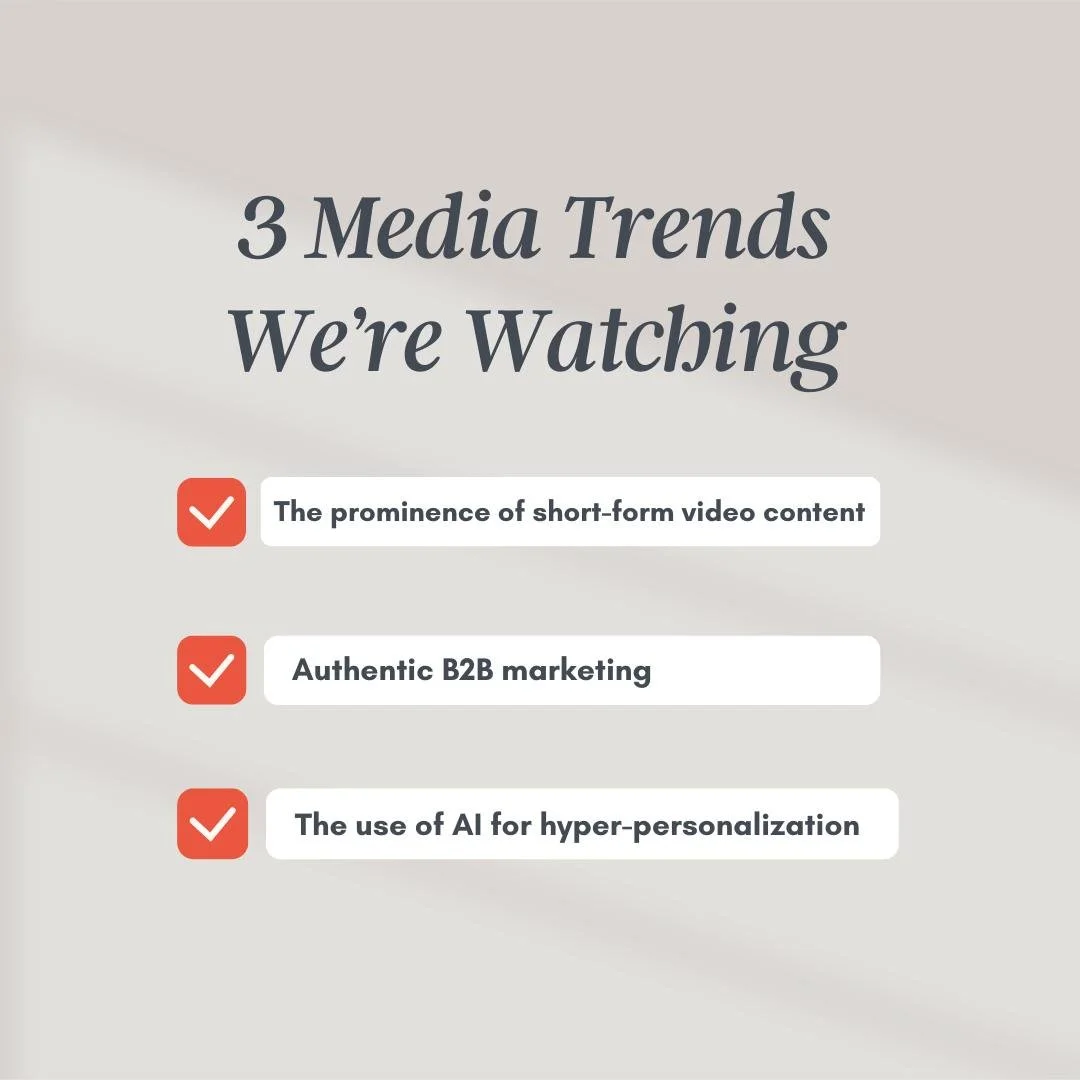 📈 The media landscape is shifting fast&mdash;here are 3 trends we&rsquo;re keeping a close eye on as we approach Q4:

✅ Short-form video isn&rsquo;t just for B2C anymore&mdash;B2B brands are embracing it to connect quickly and effectively.
✅ Authent