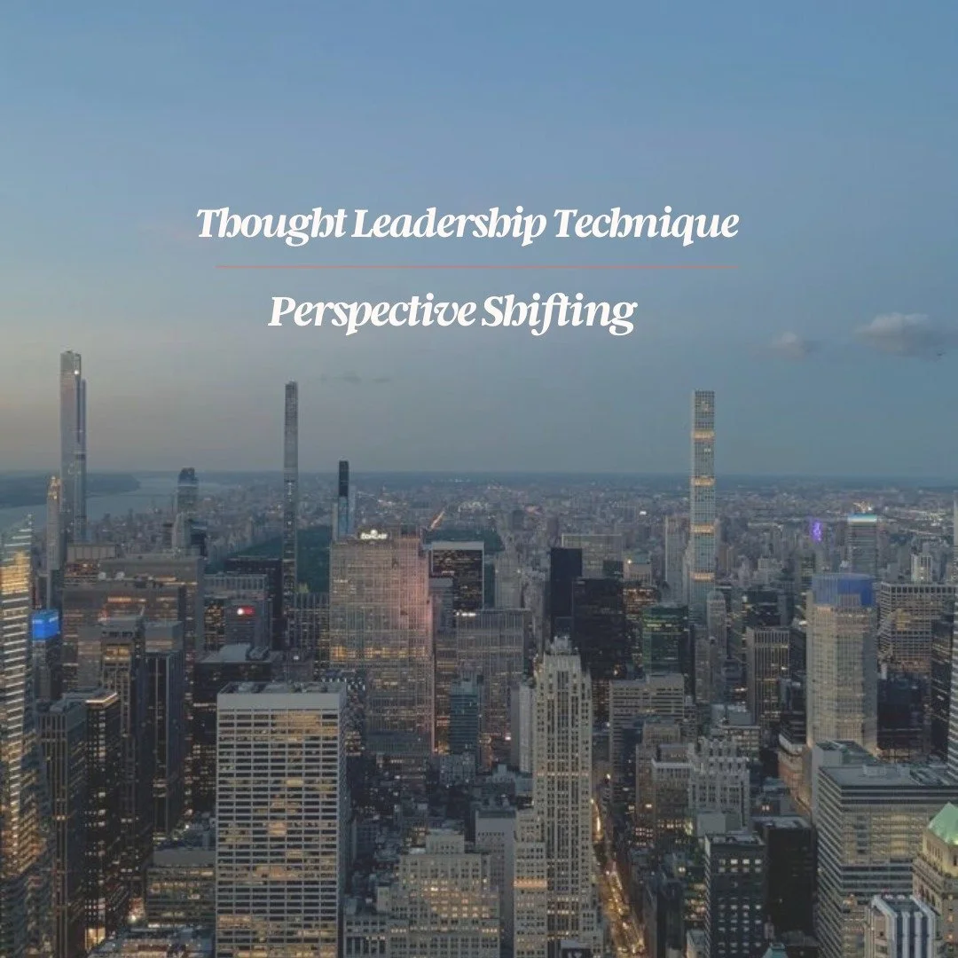 THOUGHT LEADERSHIP TECHNIQUES: Perspective Shifting🪞 Thought leadership isn&rsquo;t about being the loudest voice&mdash;it&rsquo;s about offering the clearest perspective.

Perspective shifting means helping your audience see an industry challenge, 