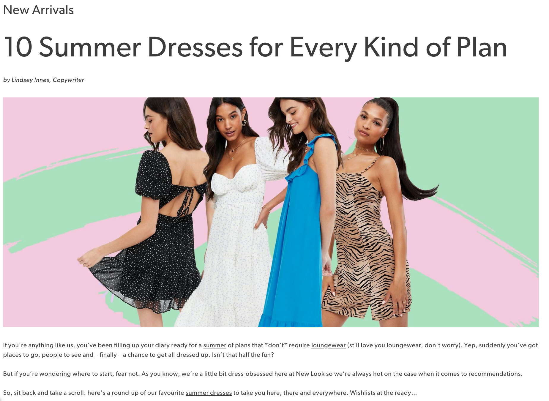 New Look fashion blog posts