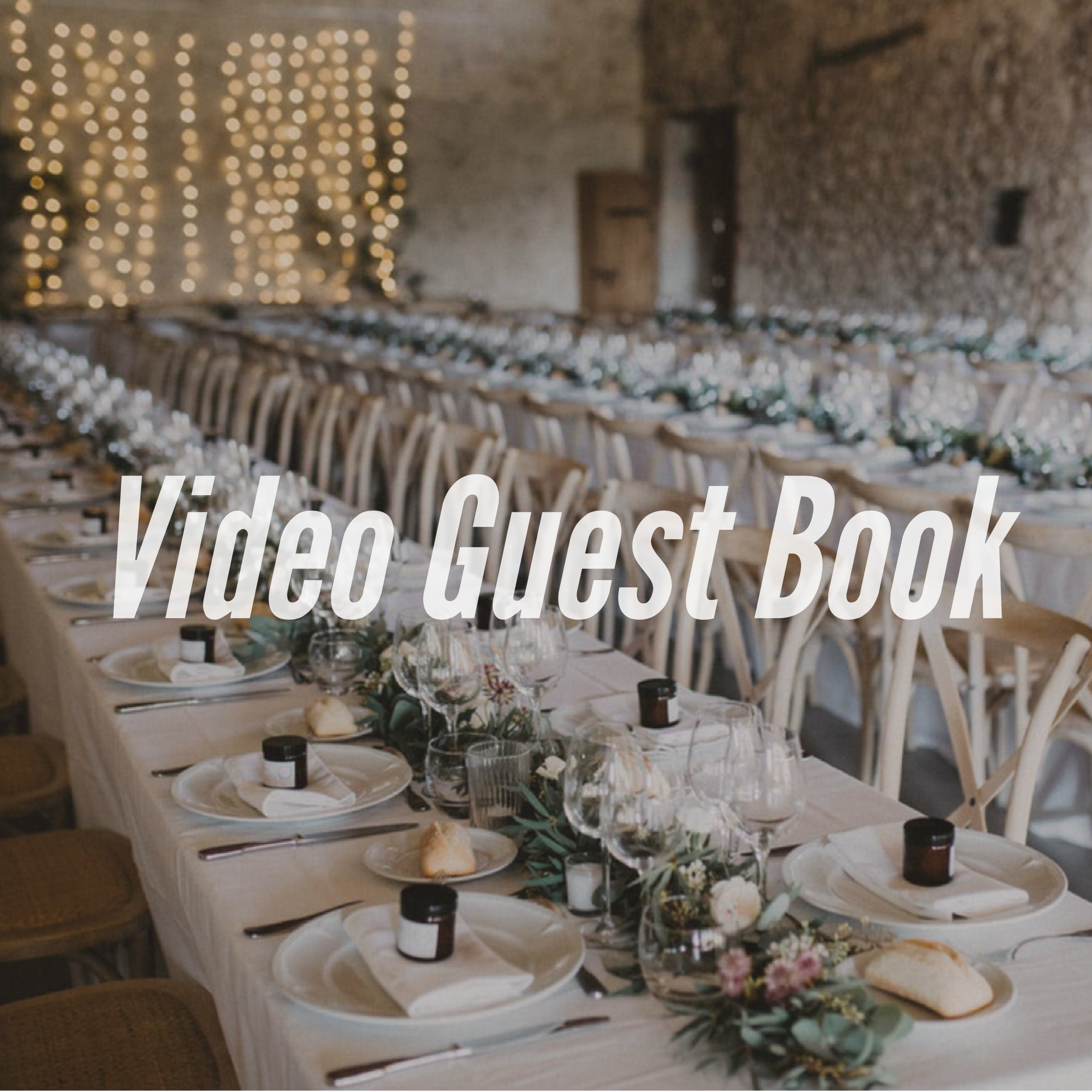A Video Guest Book is a creative way for your guests to share something with you personally. When they arrive at the wedding, instead of a traditional guest book, they can look into a camera and give you a personalized greeting.