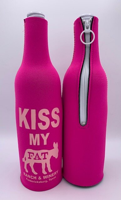 Hot Pink Wine Bottle Koozie — Fat Ass Ranch & Winery