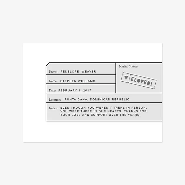 Eloping - The "CONS" (barely)