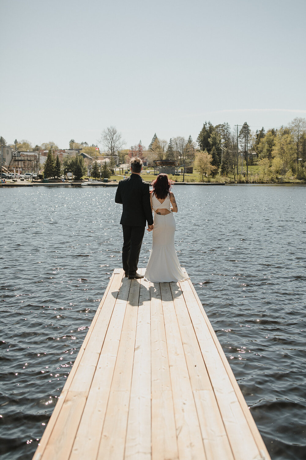 Bride &amp; Groom in Muskoka (Copy)