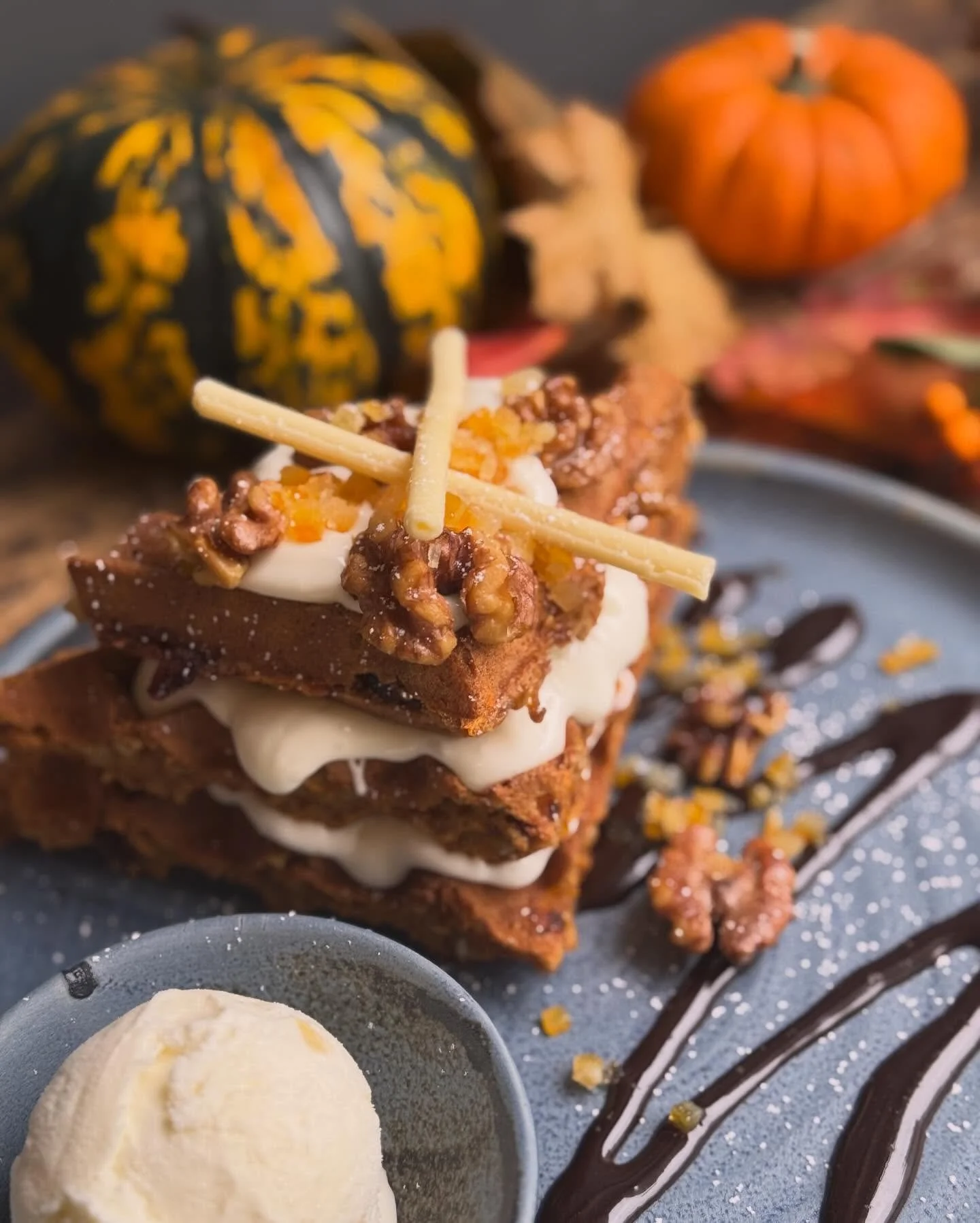 Just experimenting with our Carrot Cake waffle for the Christmas menu. Would you like to try it? @wafflehousenorwich 
#carrotcake #foodporn #wafflehouse #wafflehousenorwich #norwichlanes #visitnorwich #sweettooth #carrotcakerecipe #sweetwaffles #waf