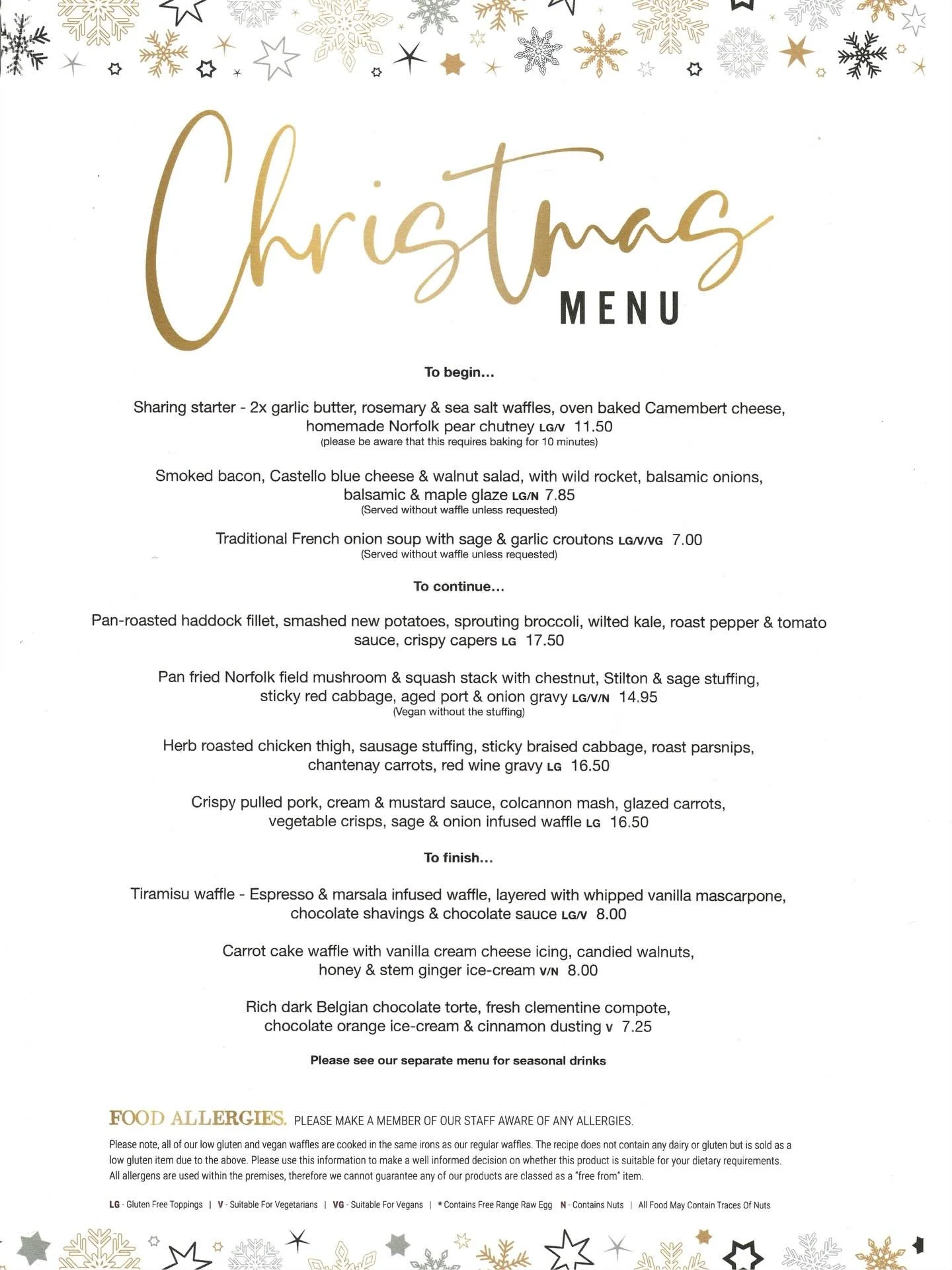 Our updated Christmas Menu is now available at @wafflehousenorwich Please feel free to access it via the website or ask for a menu to take away if you are passing. Loads of delicious seasonal inspired treats to choose from ⛄️ ❄️

#christmas2025 #wher