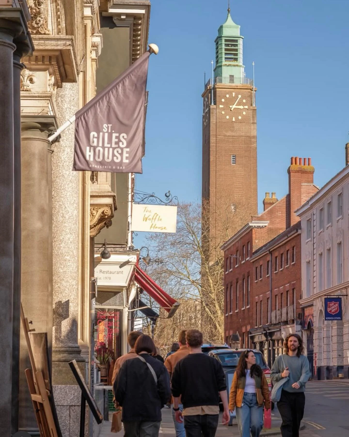 Come visit beautiful St Giles street this bank holiday and support your local independents. We have some fun and delicious Easter treats, alongside our classic menu for all ages this Easter @wafflehousenorwich

#wafflehousenorwich #norwichindependent