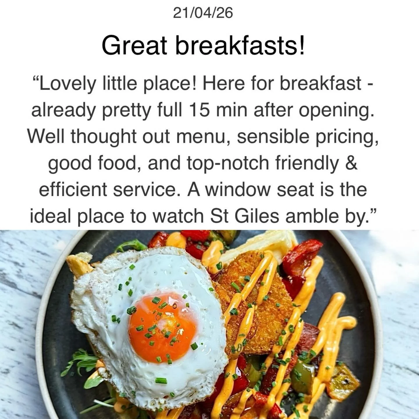 Thanks for all the lovely 5🌟🌟🌟🌟🌟 reviews on Trip Advisor, and for supporting a local independent restaurant. We really appreciate the support @wafflehousenorwich