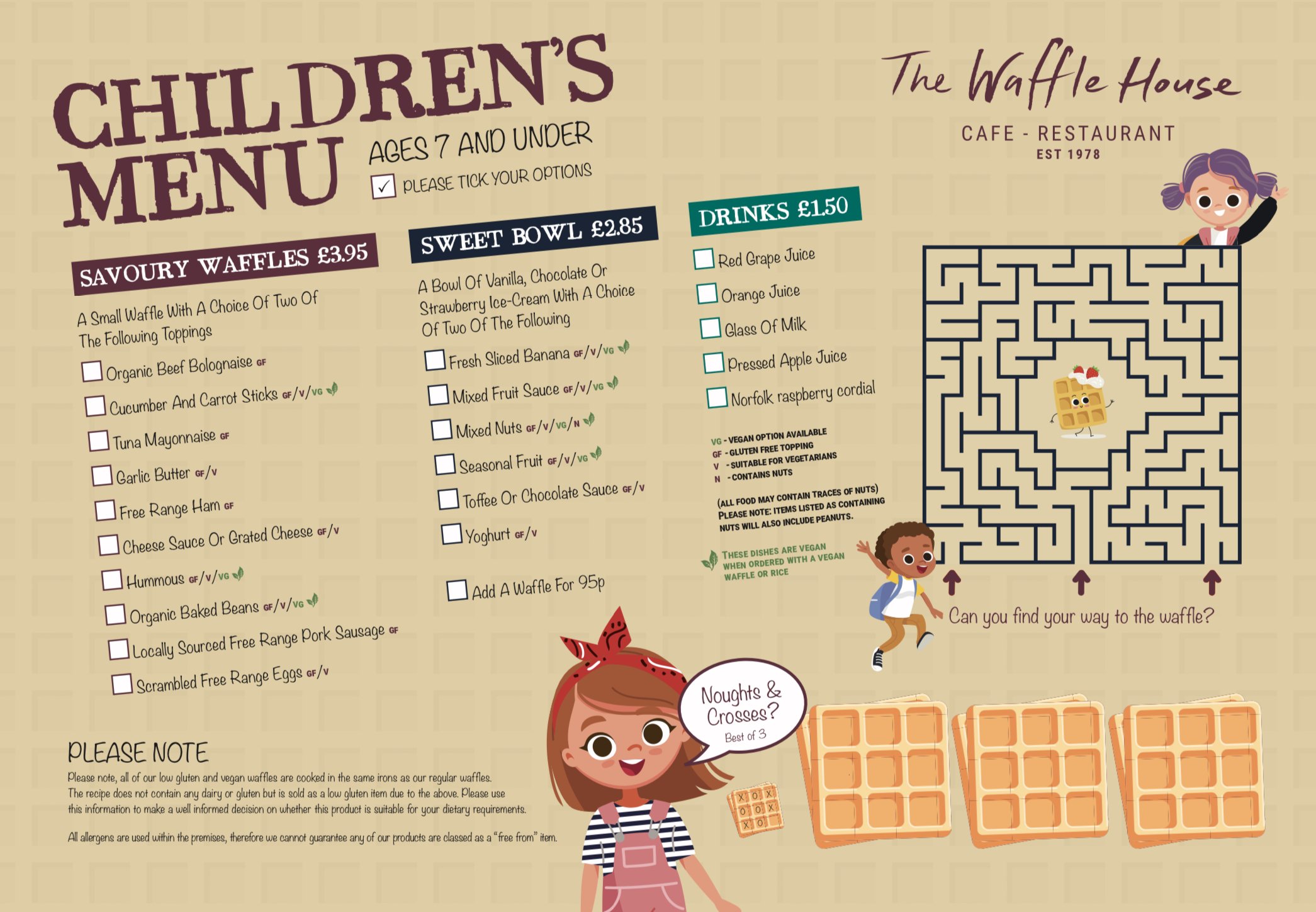 Childrens Menu — The Waffle House