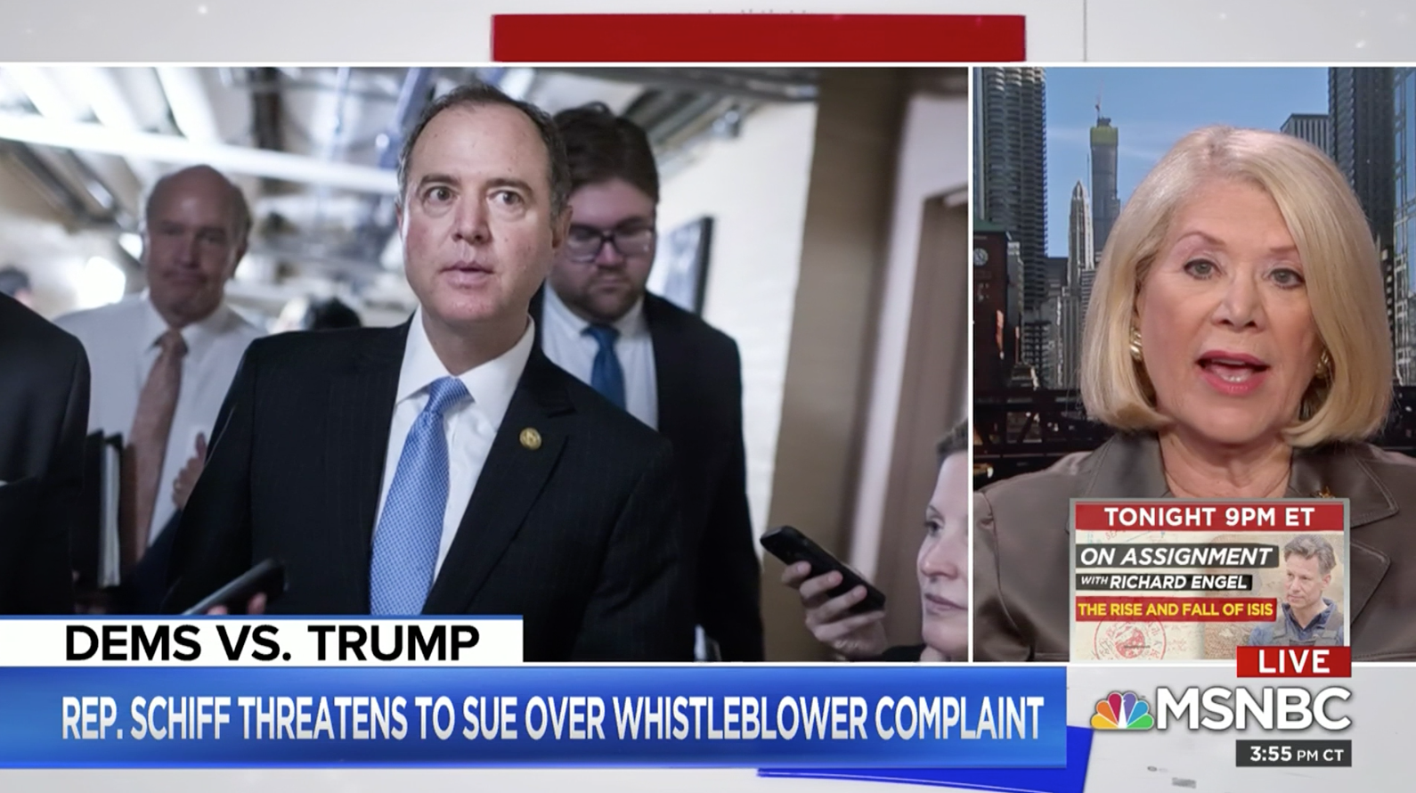 Rep. Schiff Threatens To Sue Over Whistleblower Complaint