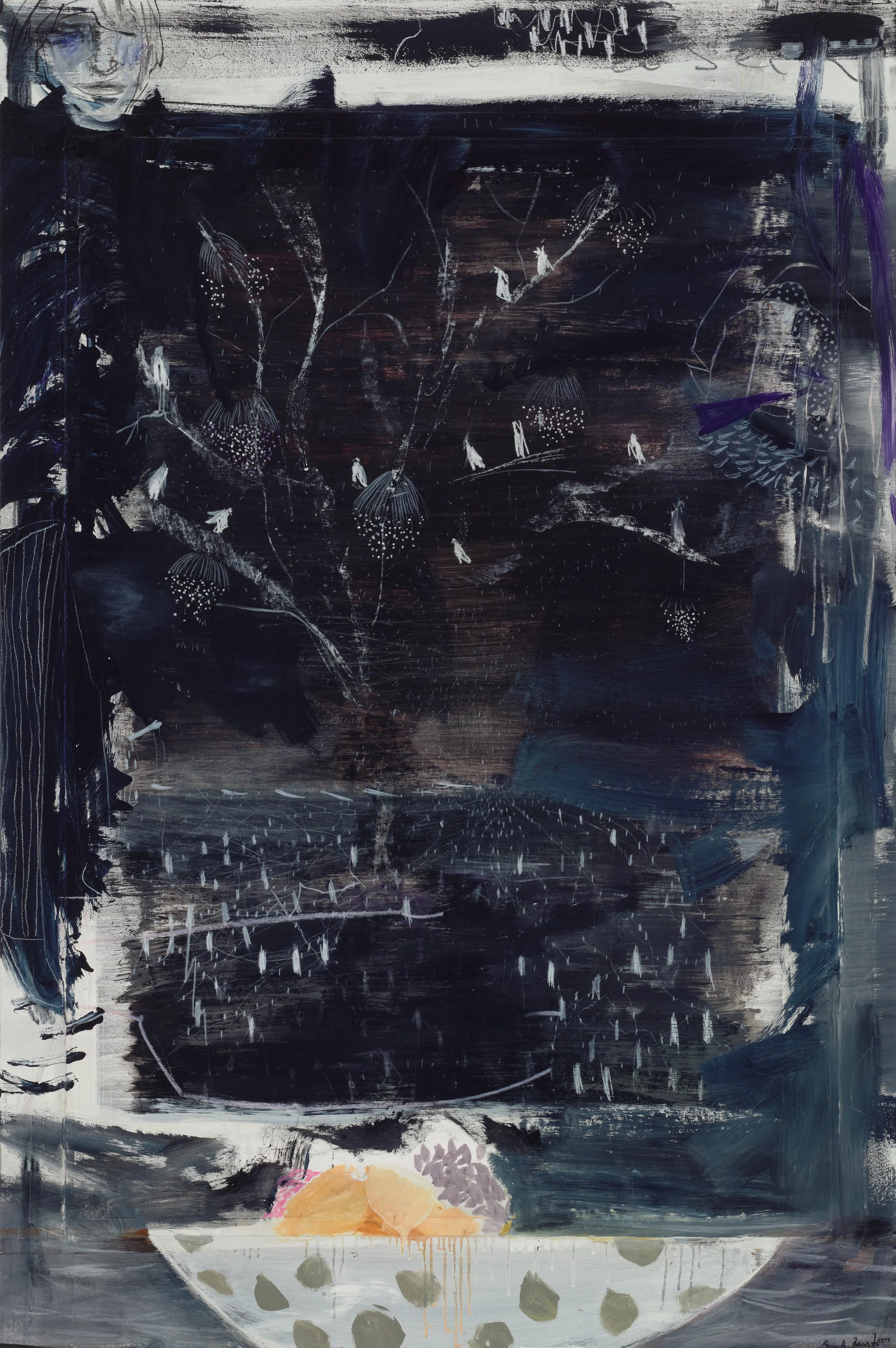 black magic nectar, 150x100cm, collage-woodpanel, 2013 