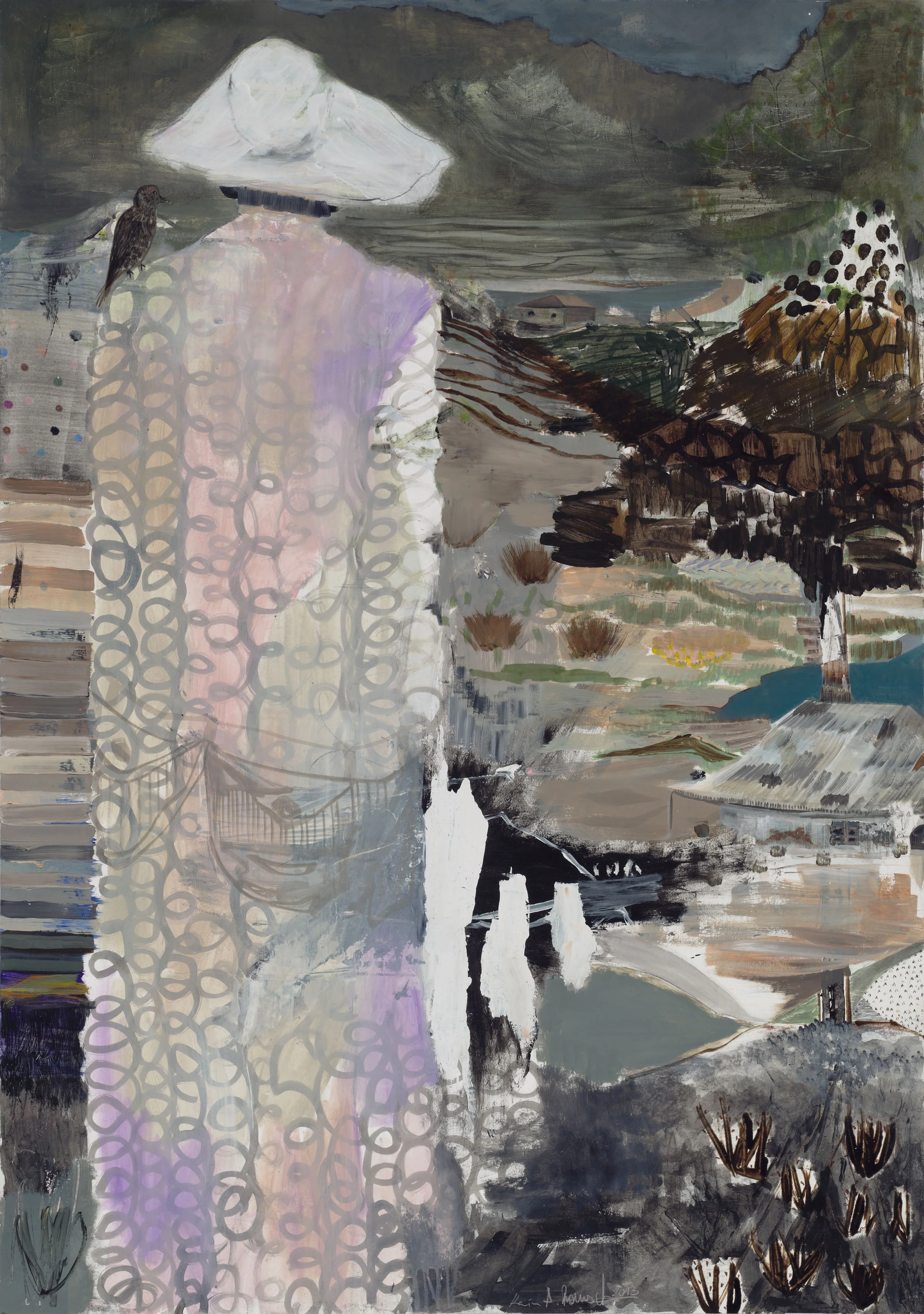 122x86cm, mixed media-paper-woodpanel, 2013