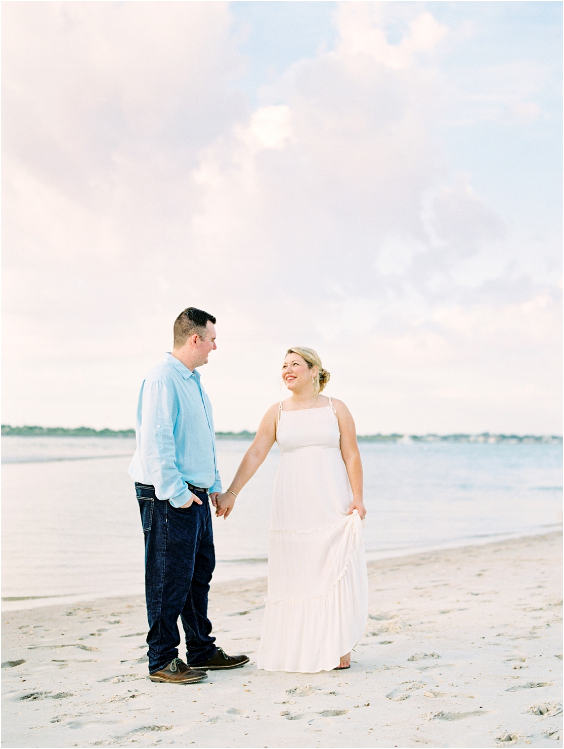 Lisa Silva Photography- Ponte Vedra Beach, St. Augustine and Jacksonville, Florida Fine Art Film Wedding Photography- Sunrise Engagement Session at  Vilano Beach_0004a.jpg