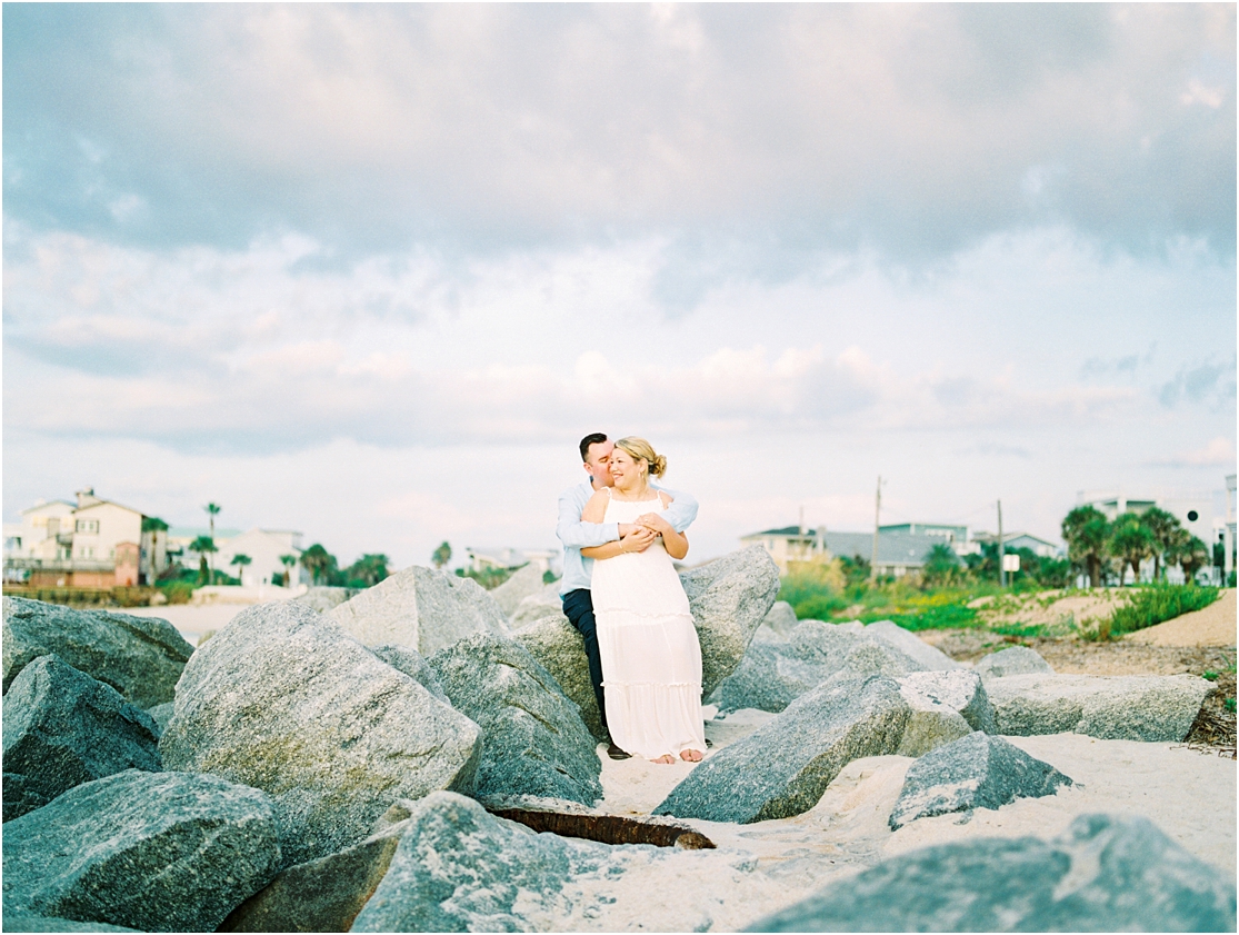 Lisa Silva Photography- Ponte Vedra Beach, St. Augustine and Jacksonville, Florida Fine Art Film Wedding Photography- Sunrise Engagement Session at  Vilano Beach_0009.jpg