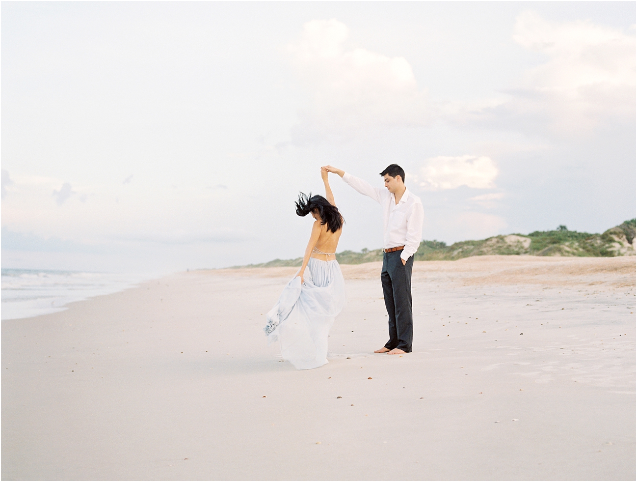 Lisa Silva Photography- Ponte Vedra Beach, St. Augustine and Jacksonville, Florida Fine Art Film Wedding Photography- Sunset Engagement Session at  Guana Beach State Park_0001.jpg