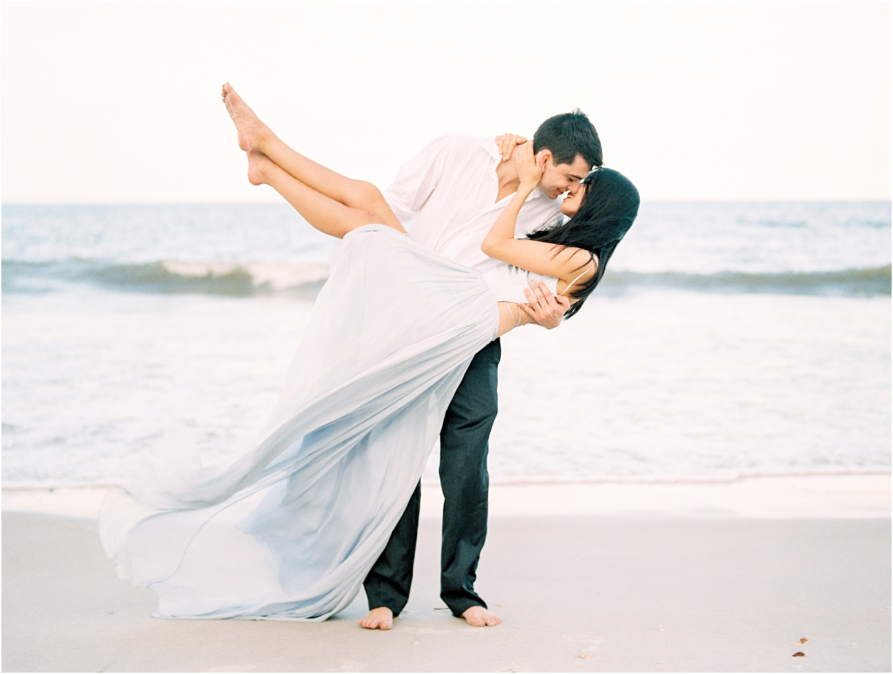 Lisa Silva Photography- Ponte Vedra Beach, St. Augustine and Jacksonville, Florida Fine Art Film Wedding Photography- Sunset Engagement Session at  Guana Beach State Park_0005.jpg