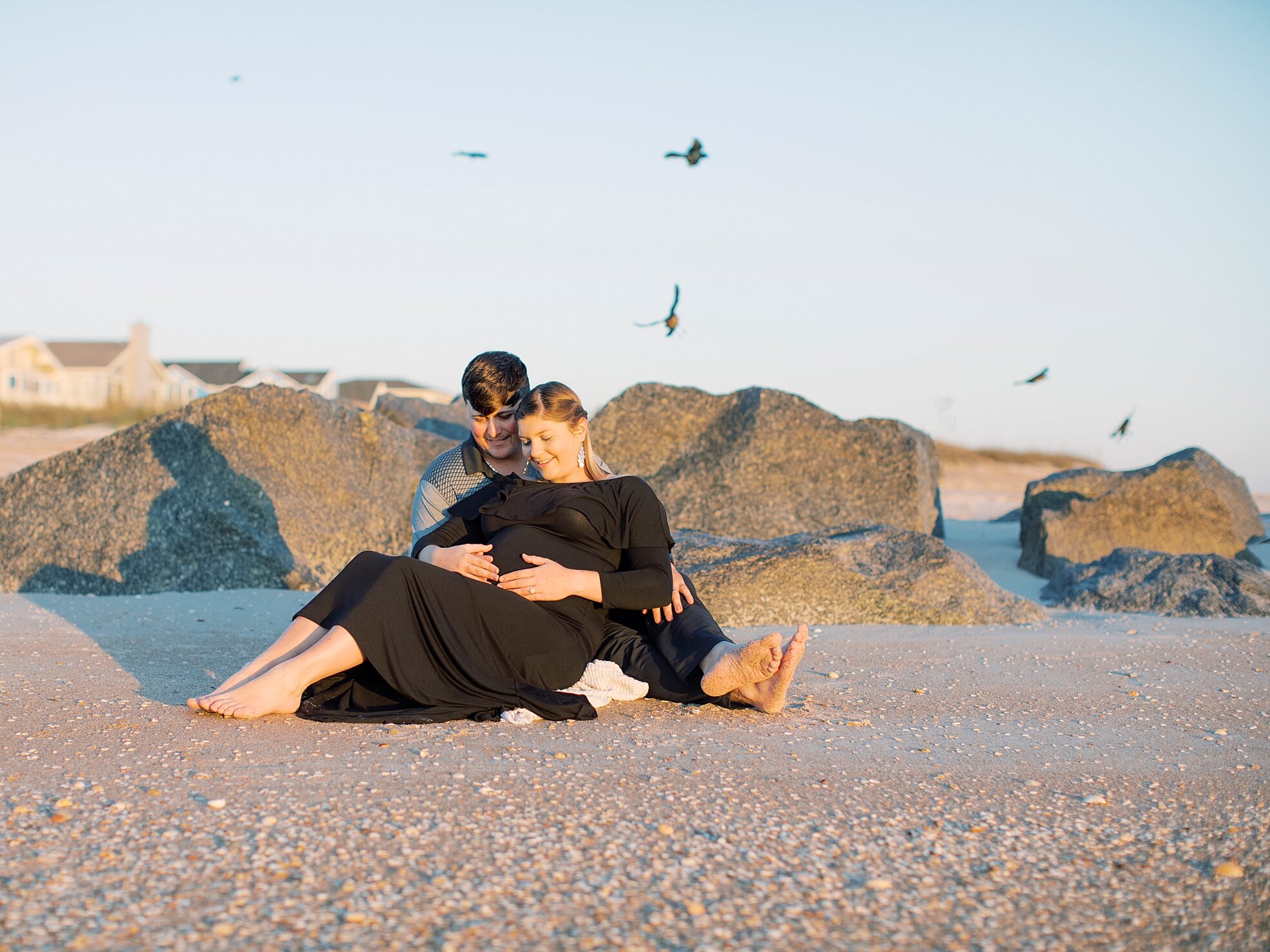 Sunrise Maternity Shoot at Vilano Beach- Fine Art Maternity Photoshoot- Lisa Silva Photography- Jacksonville, St. Augustine, Ponte Vedra Beach, Amelia Island, Florida Fine Art Film Wedding and Lifestyle Photography_0005.jpg