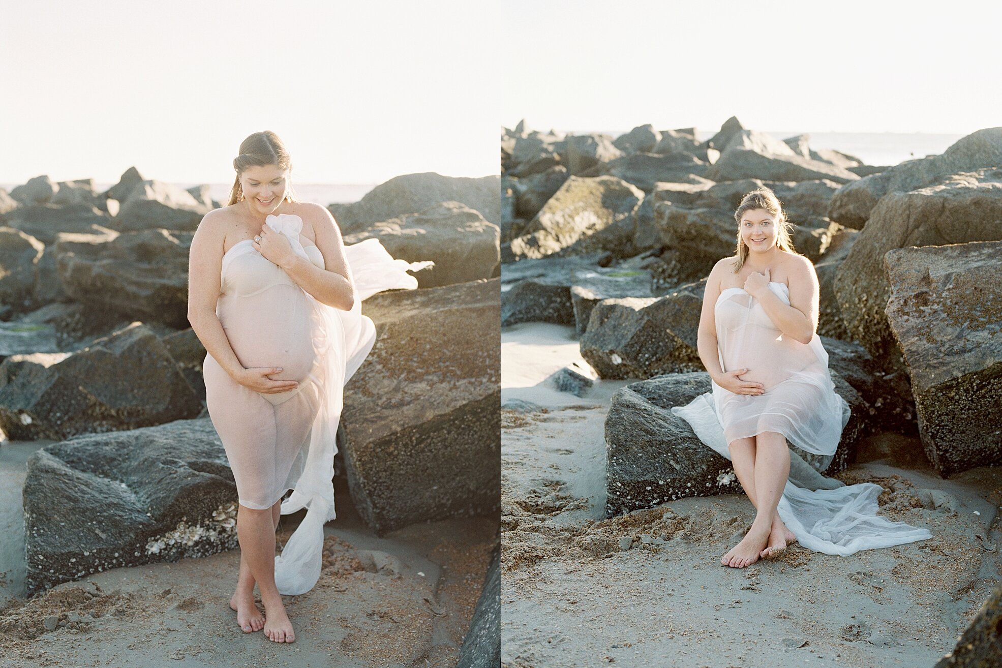 Sunrise Maternity Shoot at Vilano Beach- Fine Art Maternity Photoshoot- Lisa Silva Photography- Jacksonville, St. Augustine, Ponte Vedra Beach, Amelia Island, Florida Fine Art Film Wedding and Lifestyle Photography_0016.jpg