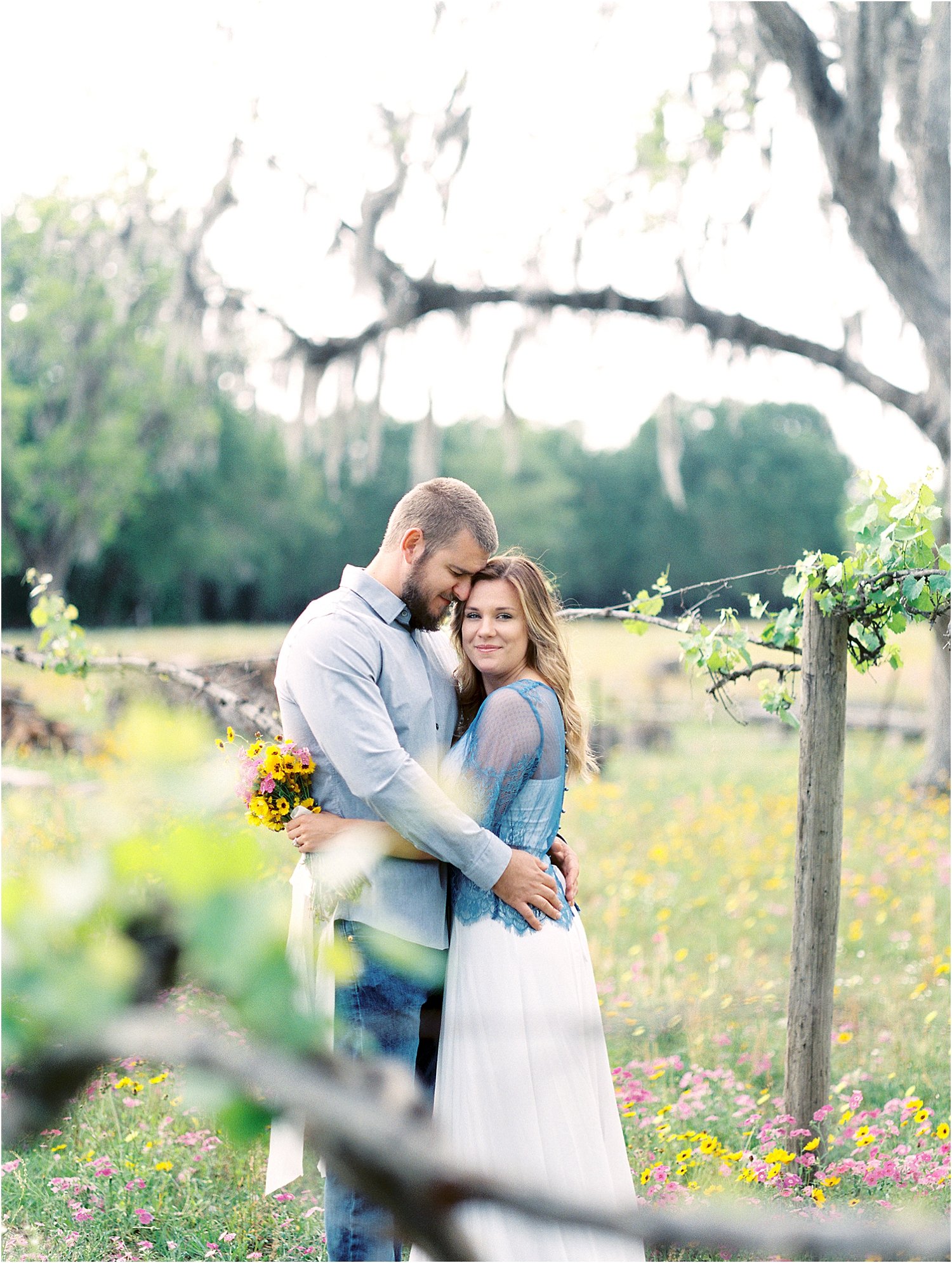 Taylor and Shaffer's Flower Field Engagement Session- St. Augustine, Florida- Jacksonville, Ponte Vedra Beach, St. Augustine, Amelia Island, Florida and Destination Fine Art Film Wedding Photography_0027.jpg