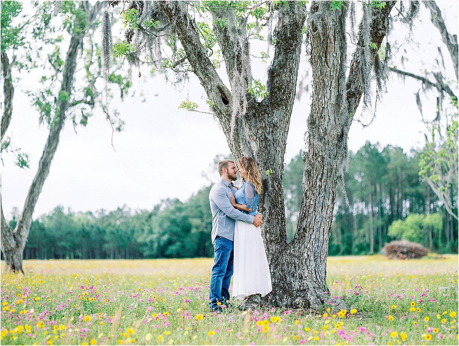 Taylor and Shaffer's Flower Field Engagement Session- St. Augustine, Florida- Jacksonville, Ponte Vedra Beach, St. Augustine, Amelia Island, Florida and Destination Fine Art Film Wedding Photography_0034.jpg