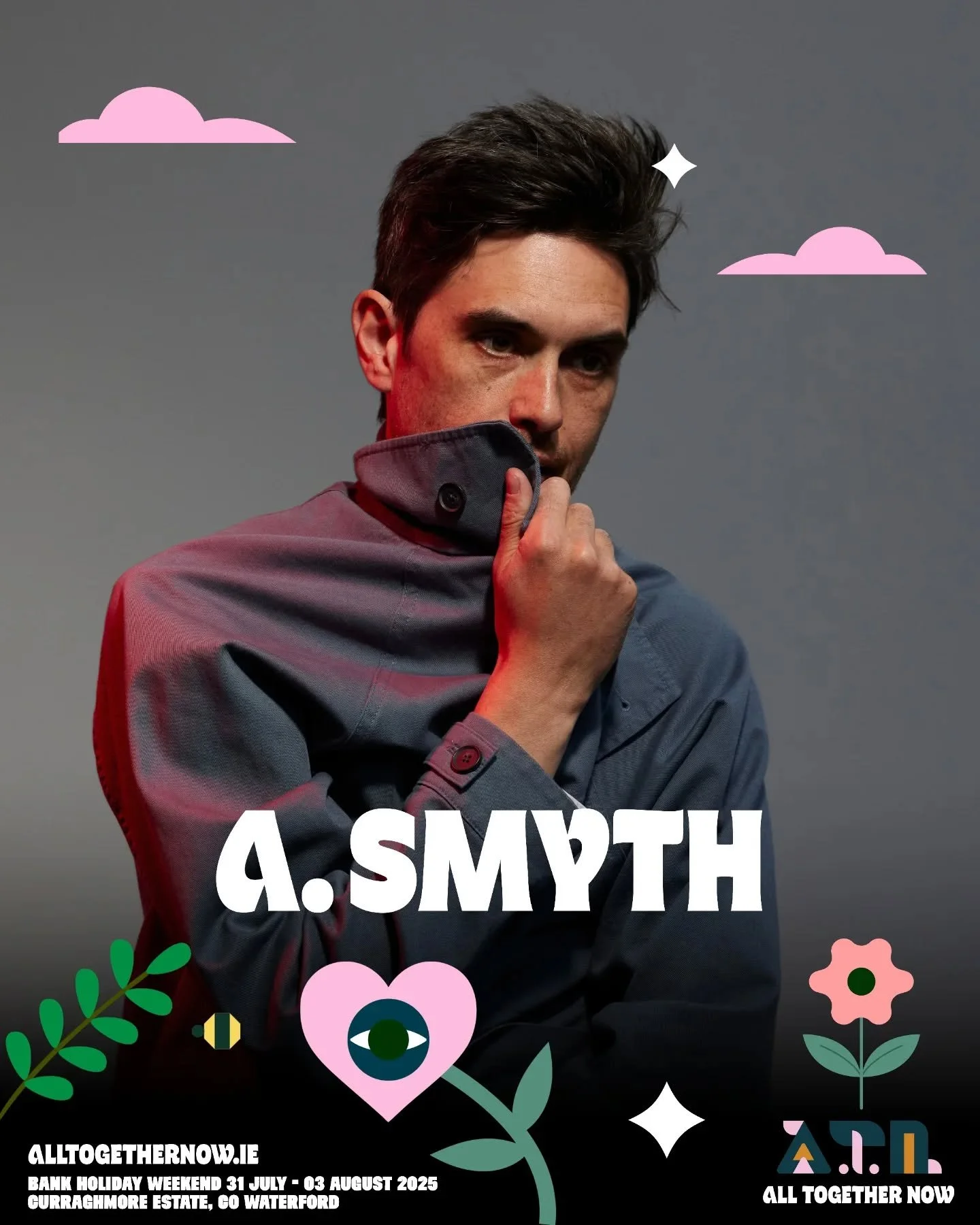 Catch us at @alltogethernow.ie this Sunday at 15:45 on the @dinglegin #HiddenSounds stage 

#asmyth #hellogoliath #alltogethernow #dinglegin