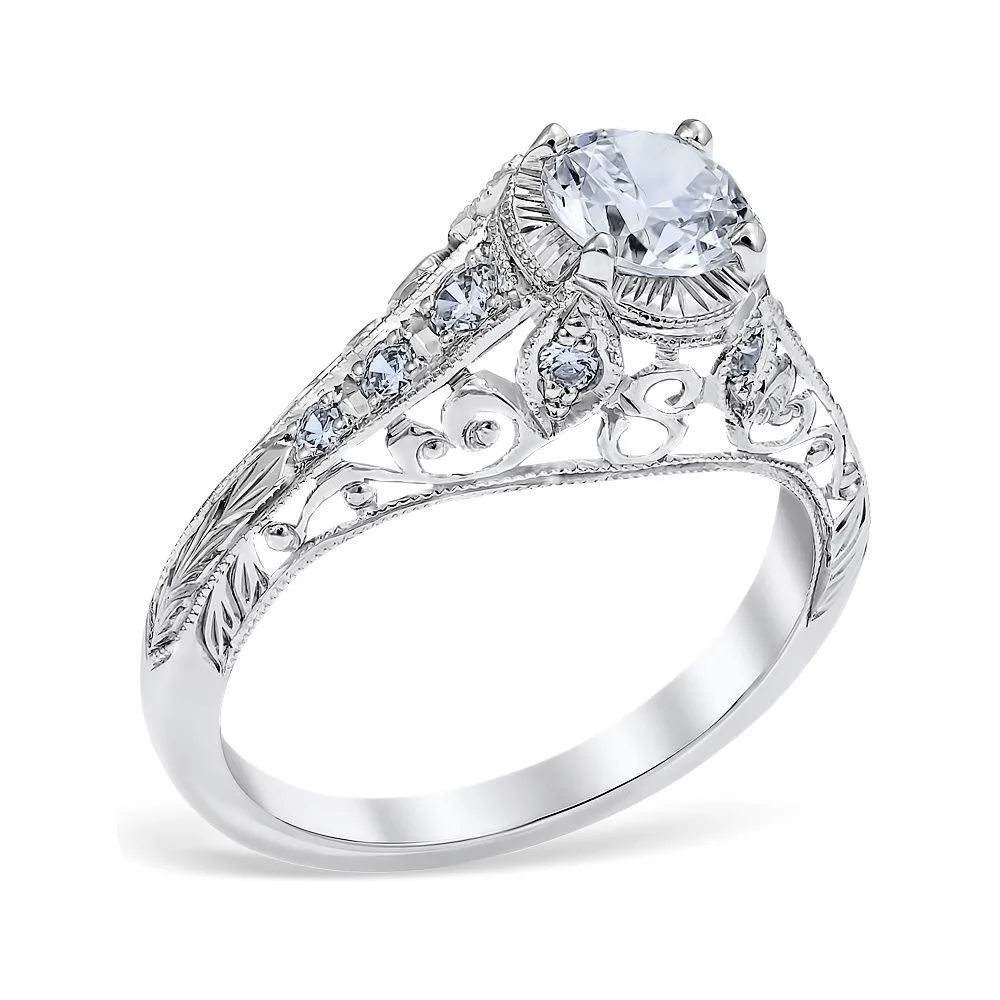Vintage Inspired Filigree Engagement Ring