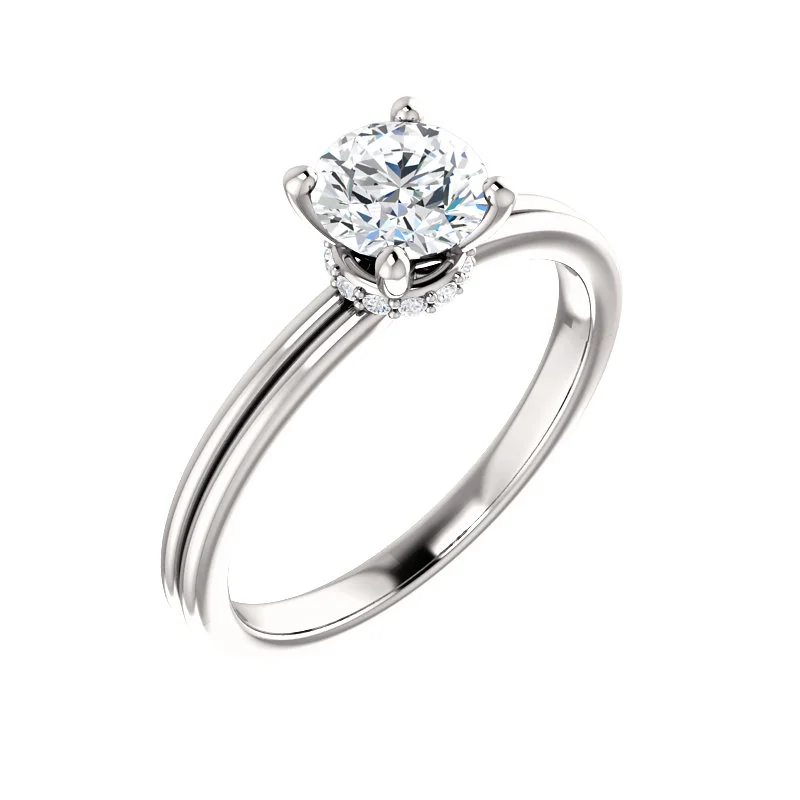 Accented Solitaire Engagement Ring