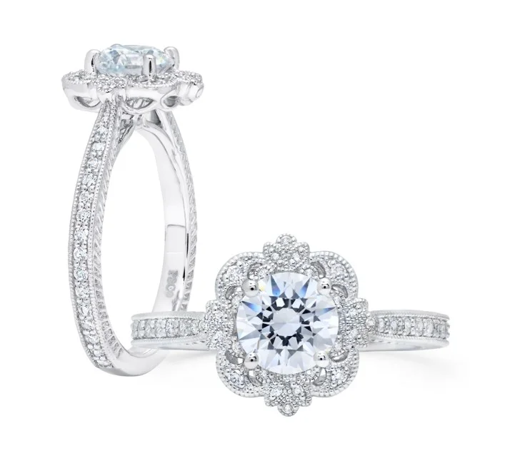 Vintage-Style Diamond Engagement Ring