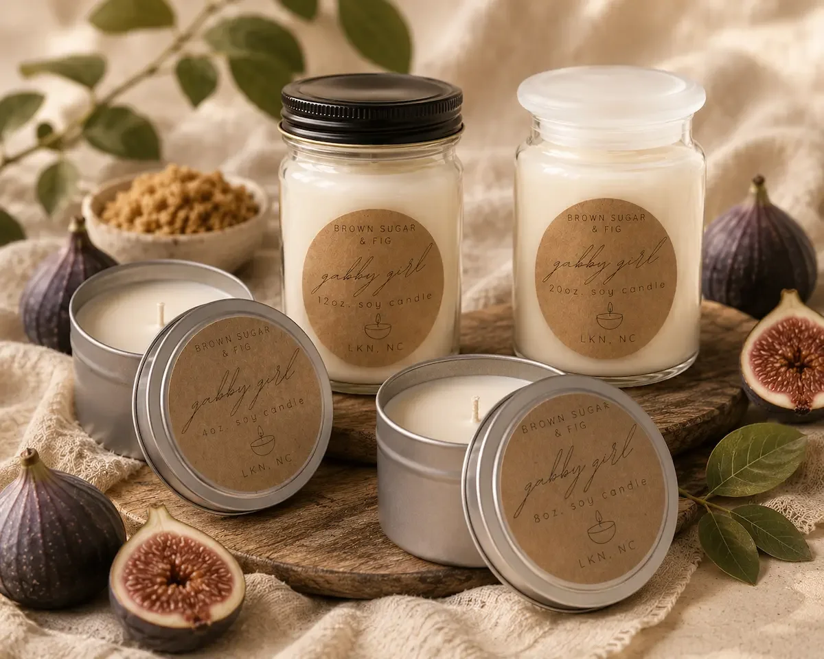 Brown Sugar & Fig Scented Candle