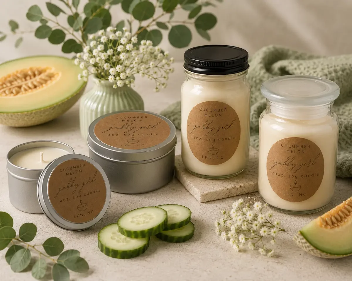 Cucumber Melon Scented Candle