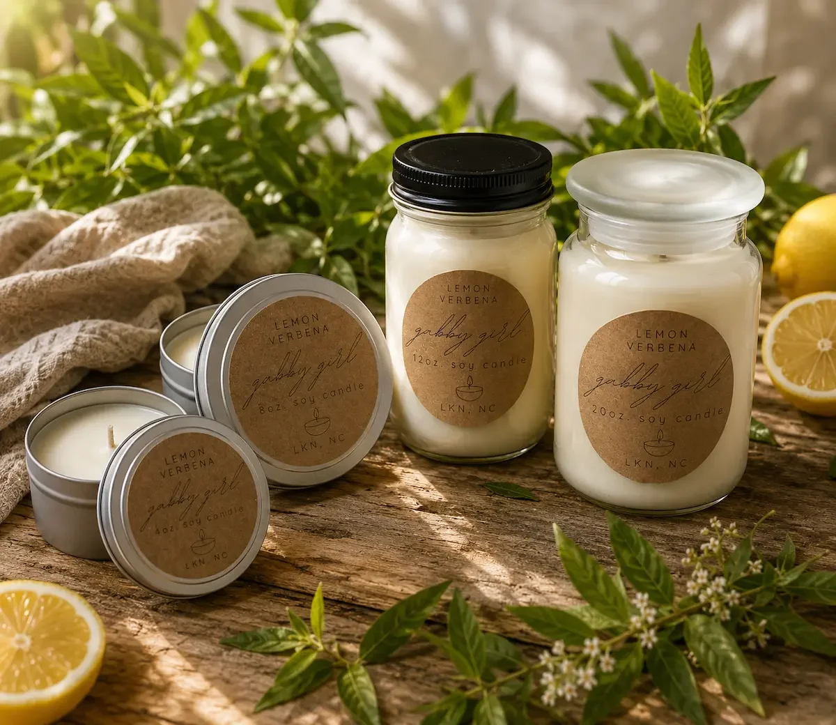 Lemon Verbena Scented Candle