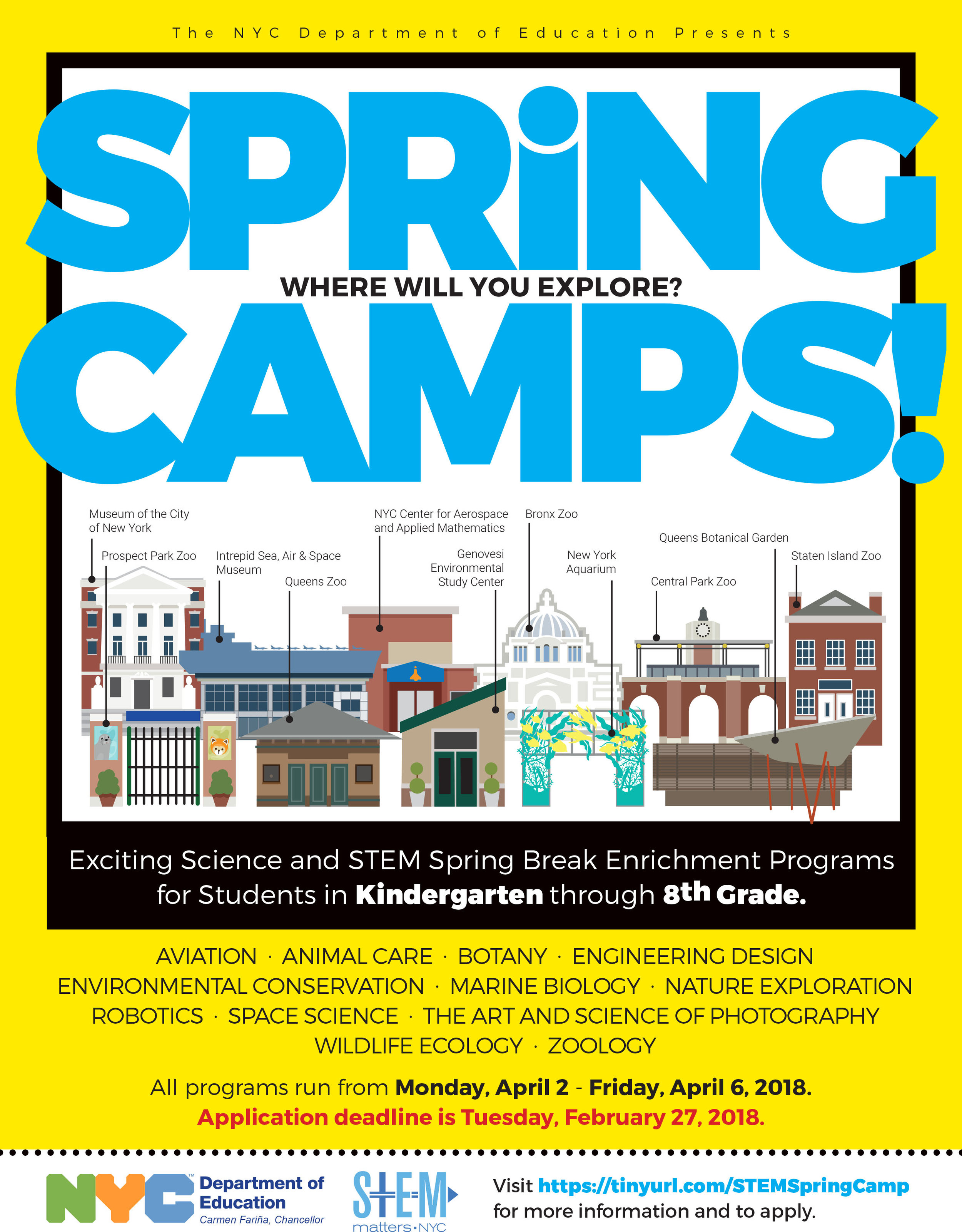 Free STEM camps for free over the Spring Break