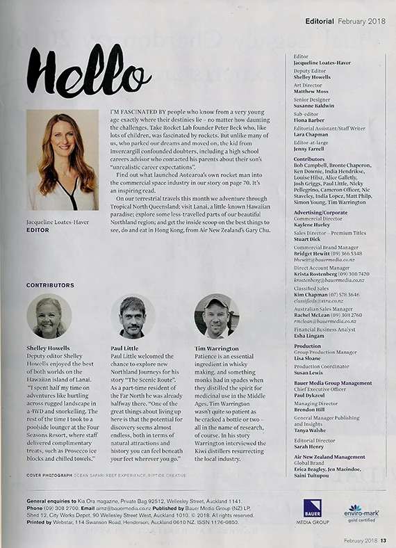 Kia Ora Magazine - February 2018