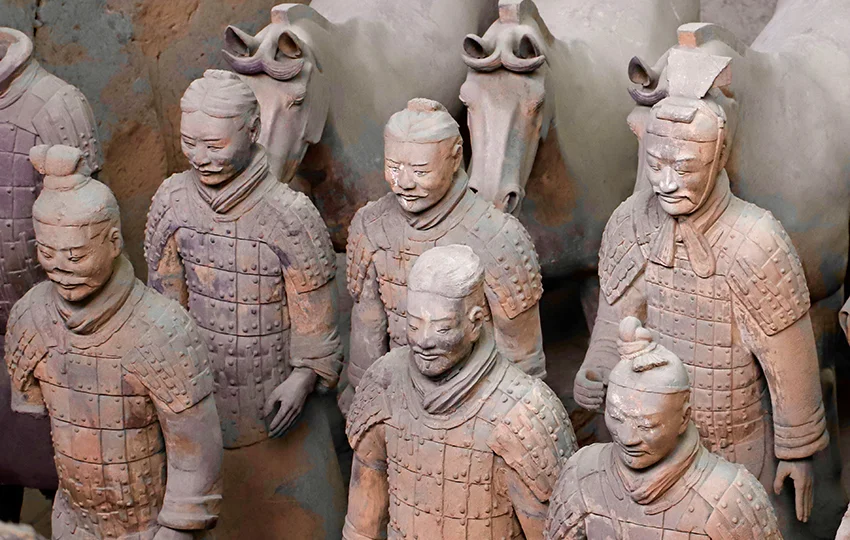 Not just warriors: the pits contained horses and chariots, musicians, performers and statues of everyday people.
