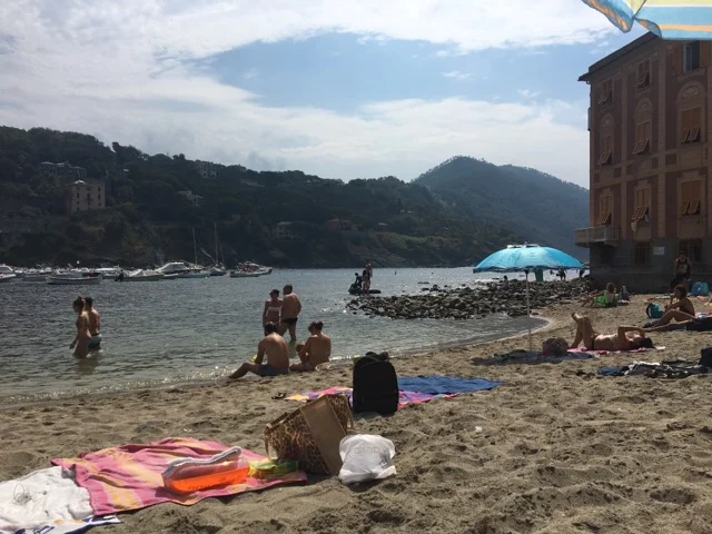 A view of the beach at Sestri Levante