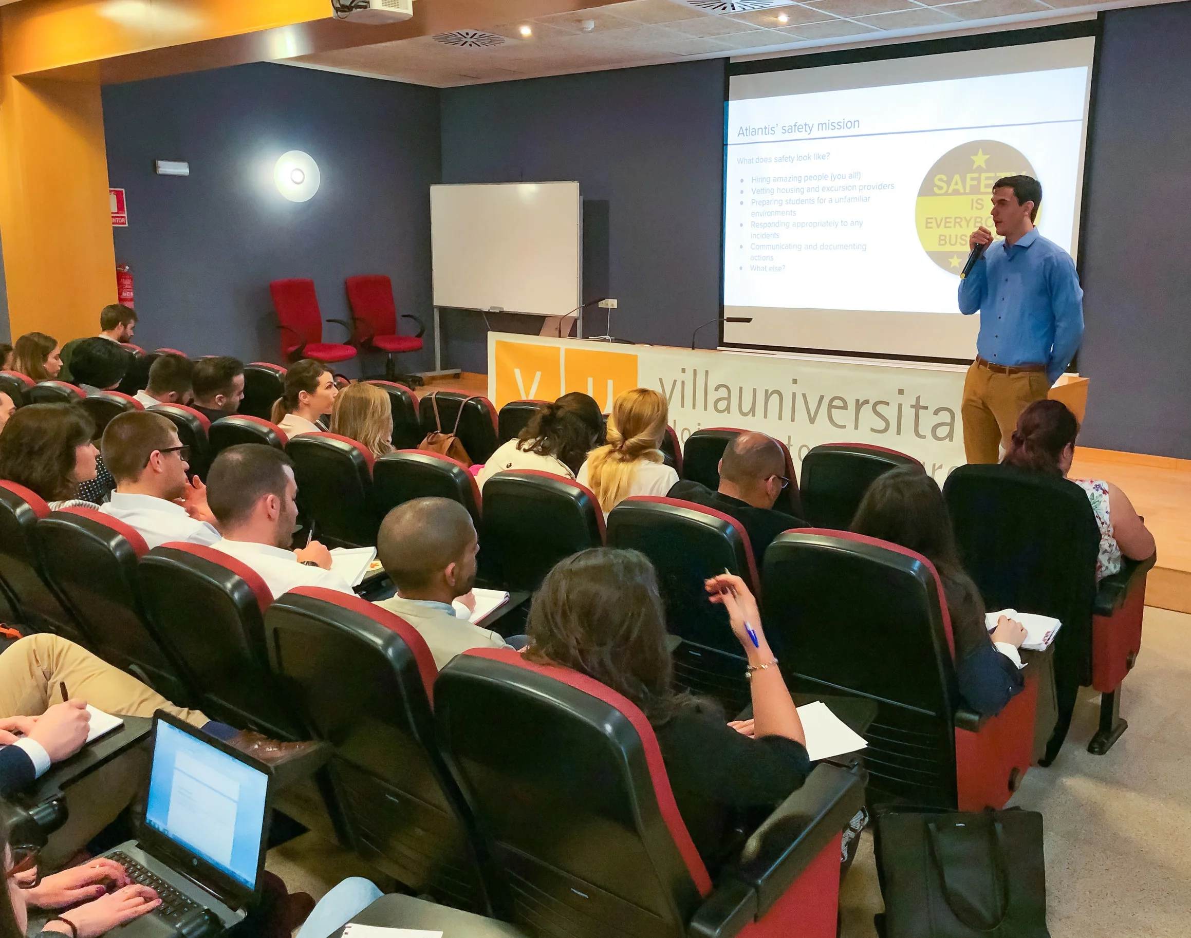 Taking safety seriously! Our summer 2019 Site Manager team going through safety training in Alicante, Spain.