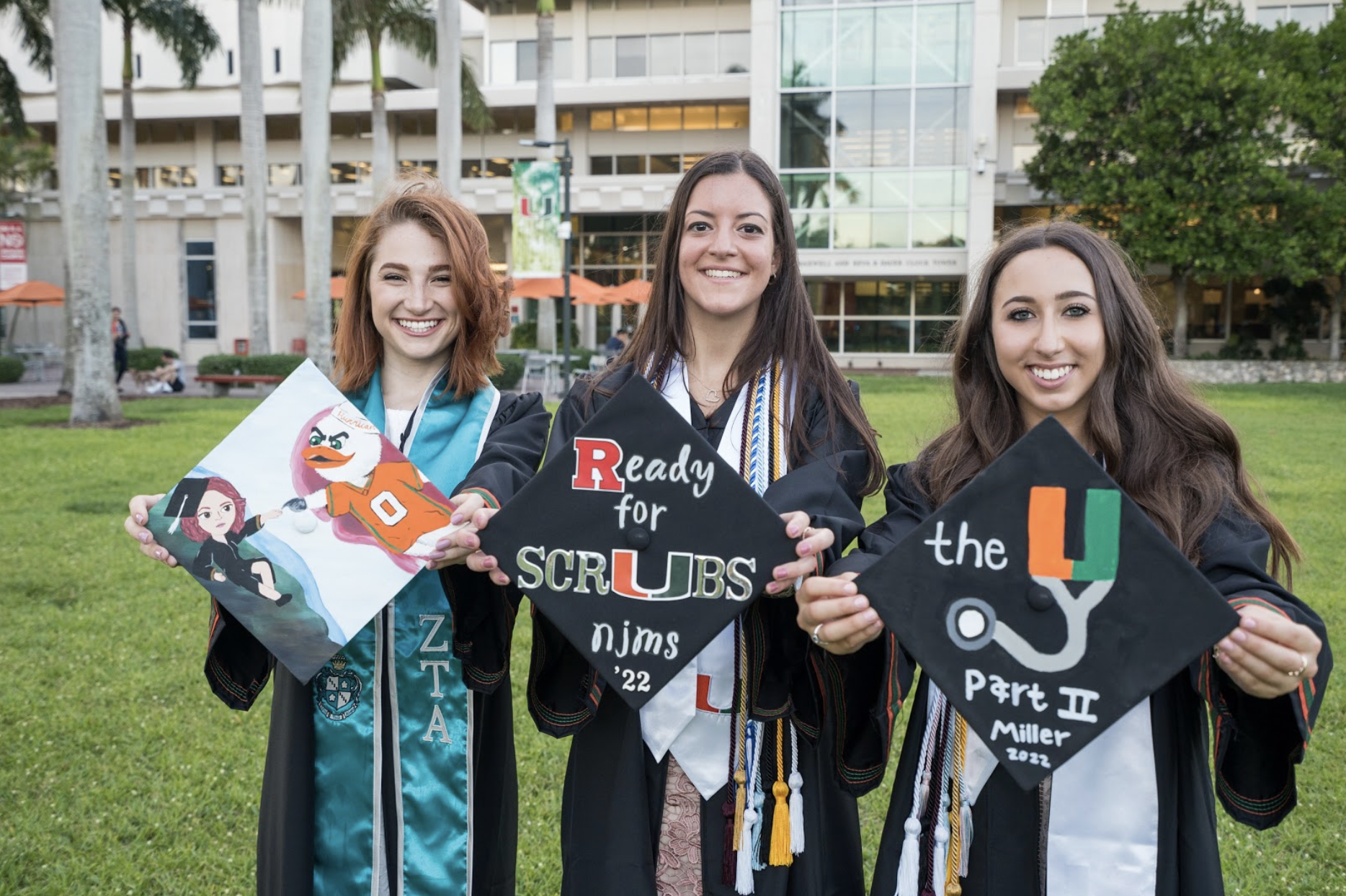 College Graduation with my “Ready for Scrubs” hat, complete with the Rutgers “R” and Miami “U”.