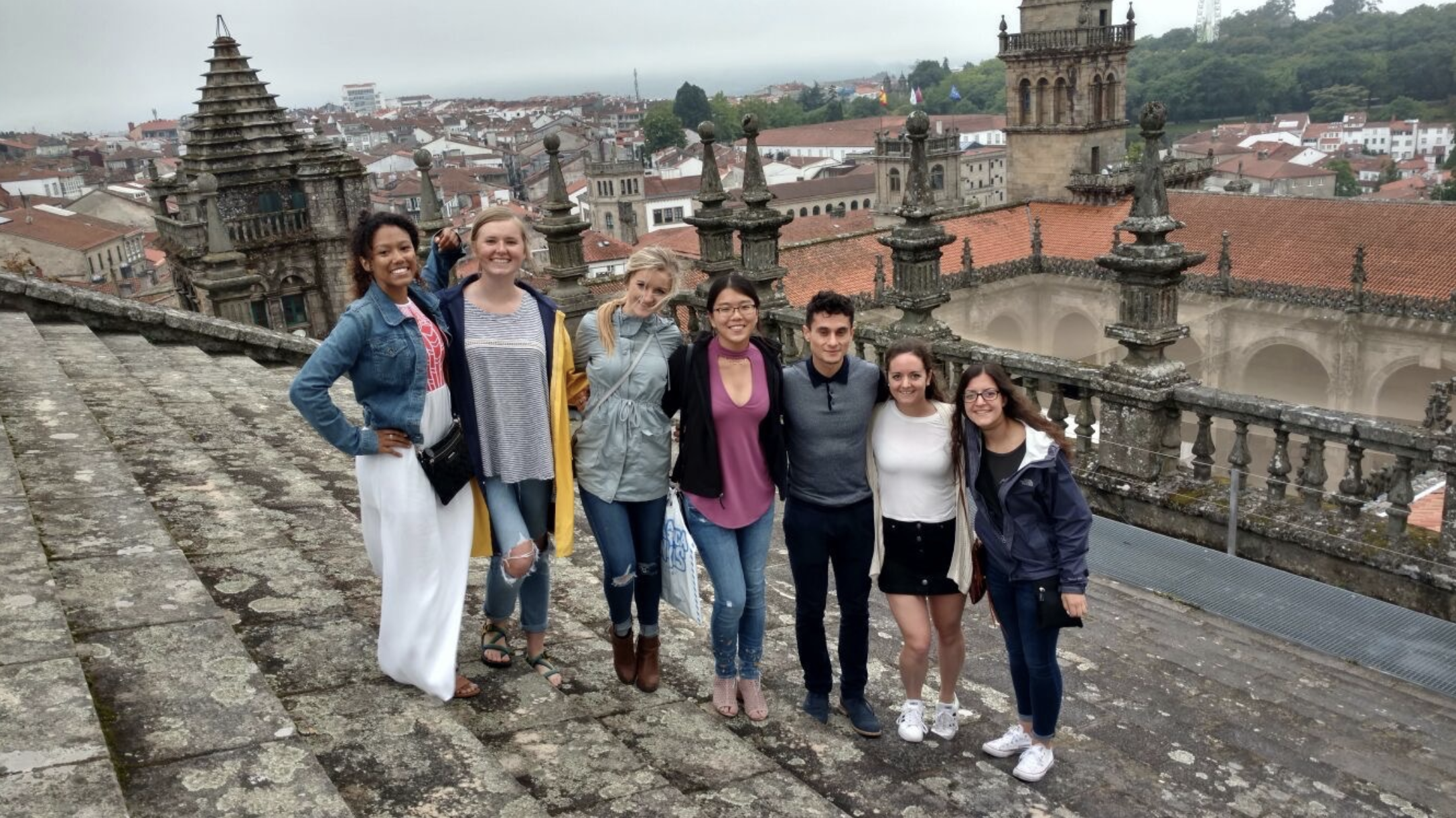 Us on the roof of the Santiago de Compostela Cathedral, overlooking the rest of the old city.