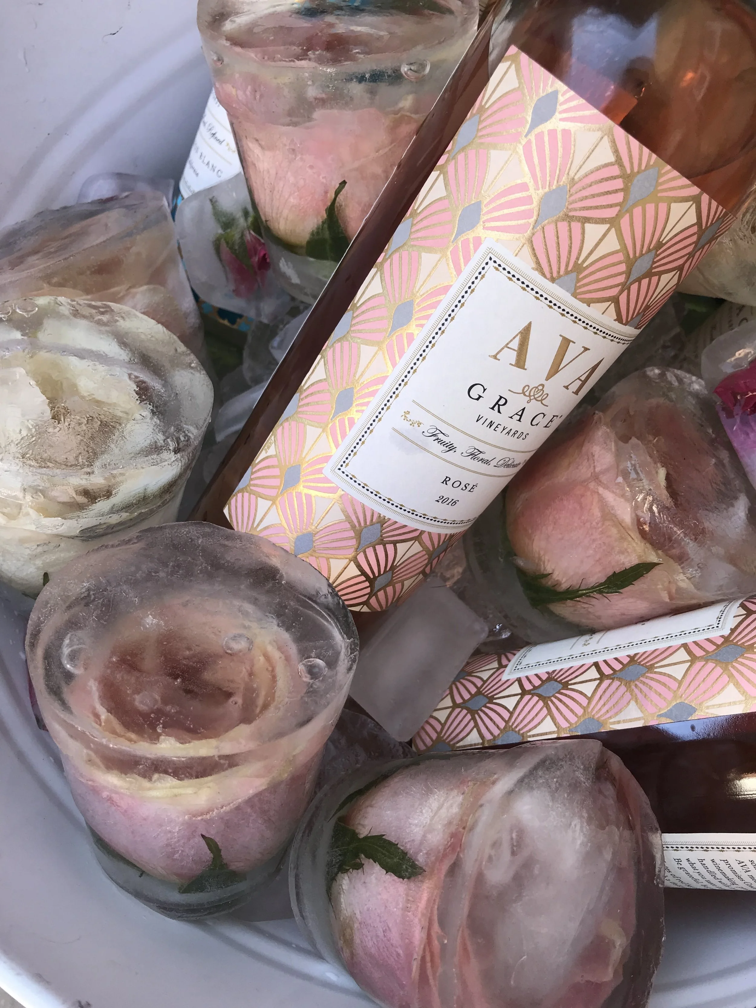 Rose Ice Cubes in Rosé — DIY DARLING